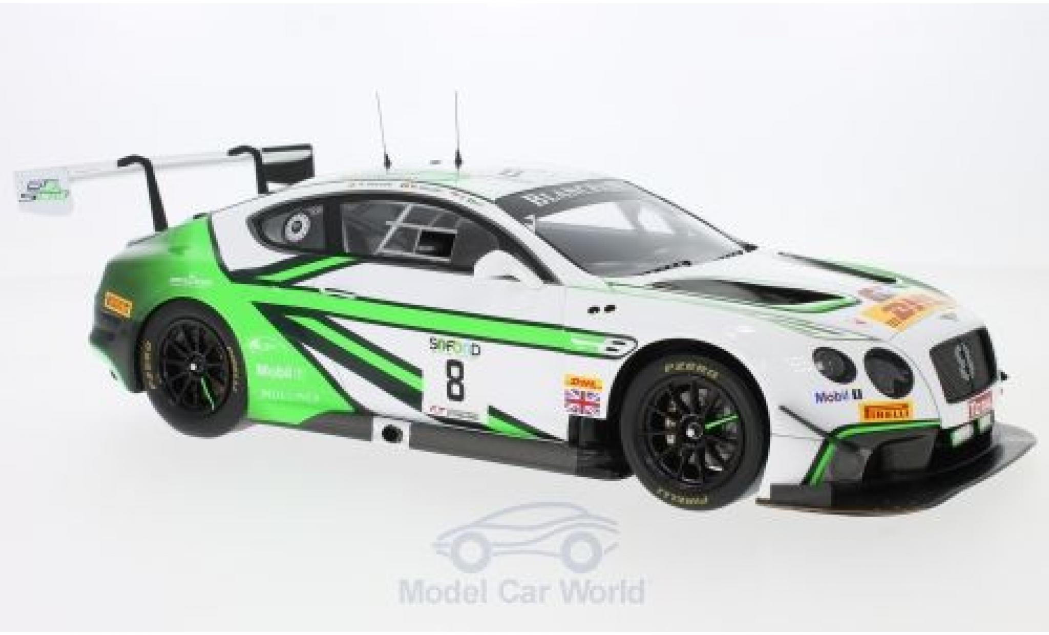 Bentley Continental T 1/43 Spark GT3 RHD No.8 Team M-Sport 24h Spa 2017 M.Soulet/V.Abril/A.Soucek diecast model cars