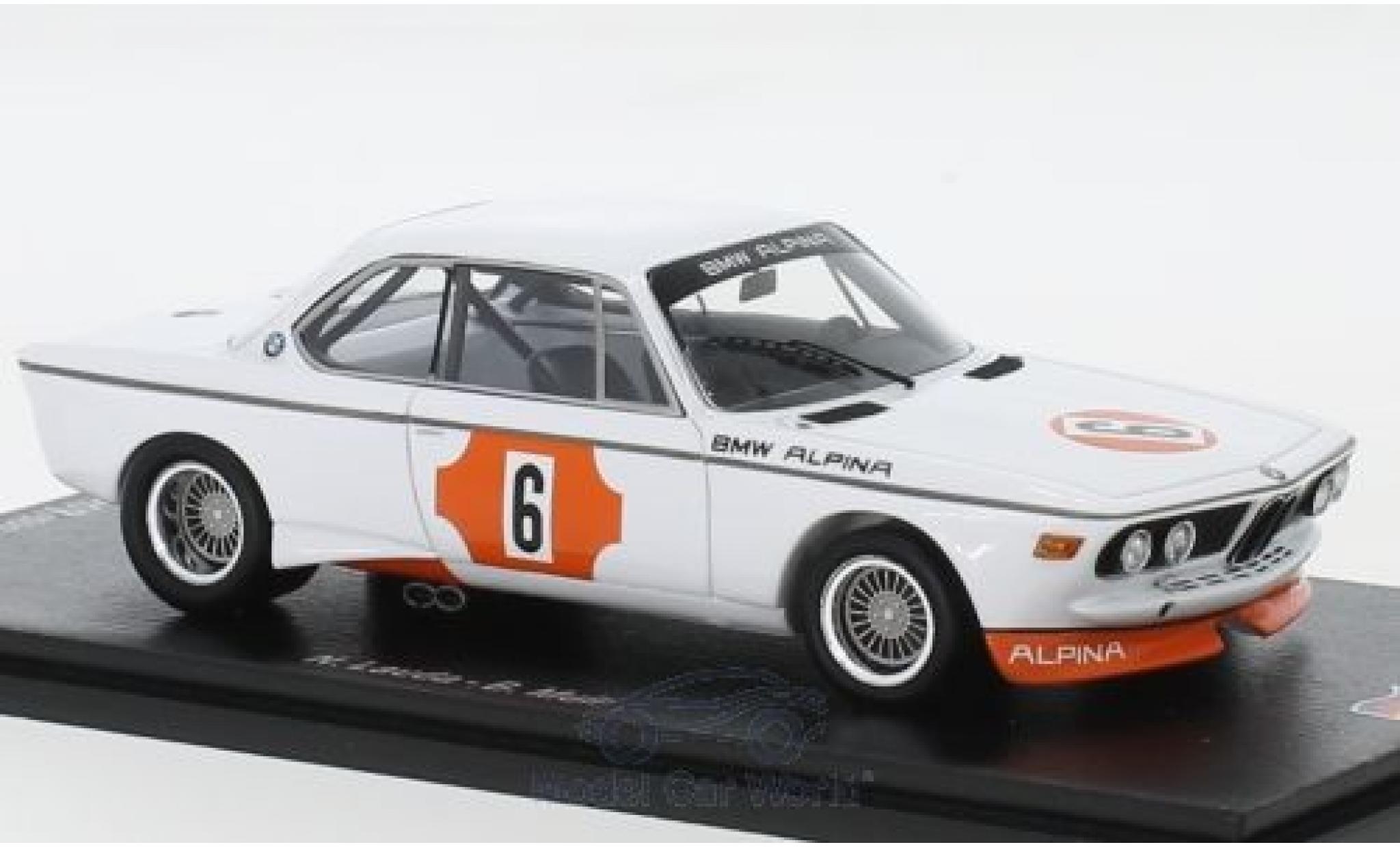 Bmw 3.0 1/43 Spark CSL No.6 4h Monza 1973 N.Lauda/B.Muir diecast model cars