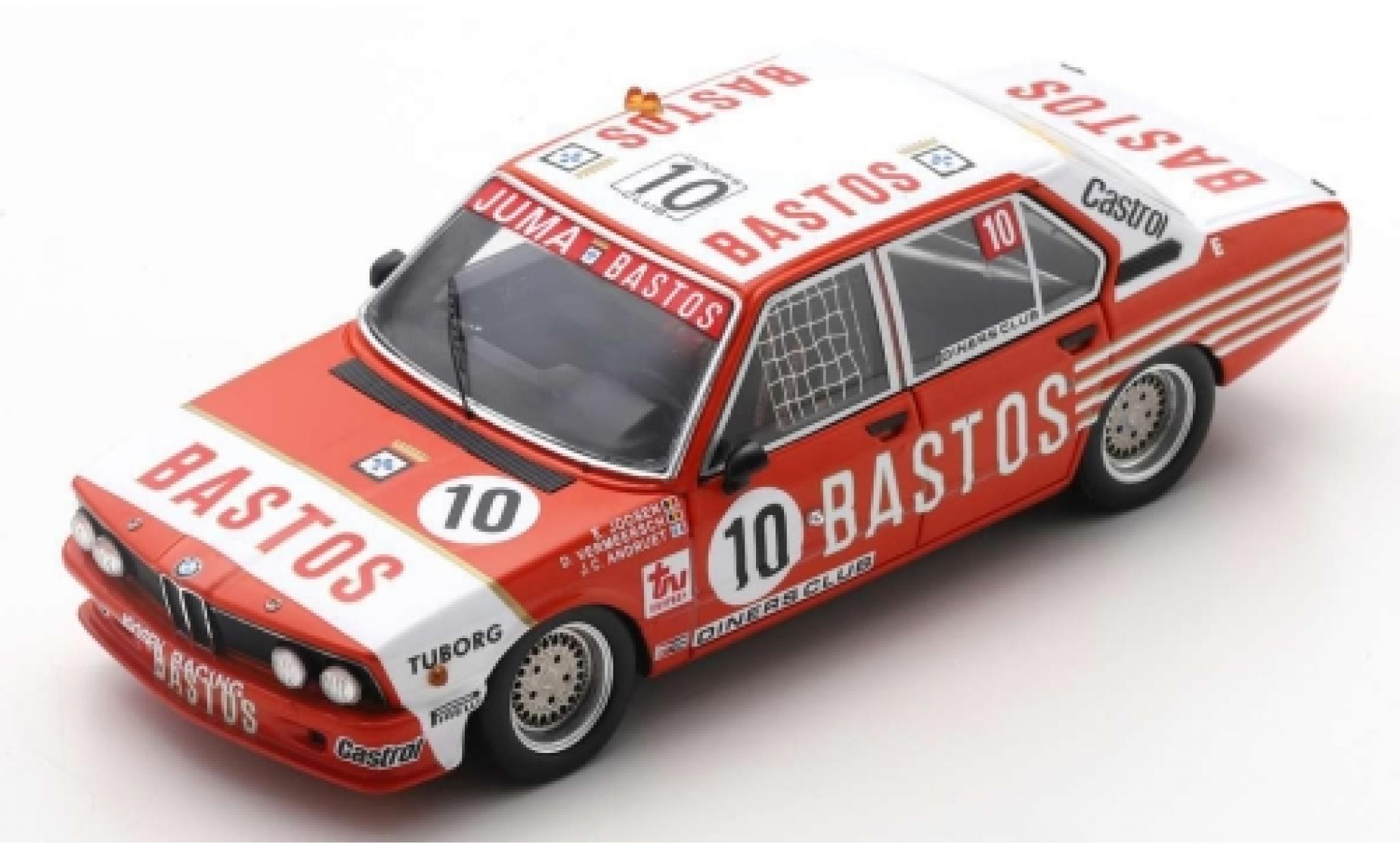 Bmw 530 1/43 Spark i (E12) No.10 Bastos 24h Spa Francorchamps 1981 E.Joosen/D.Vermeersch/J-C.Andruet diecast model cars