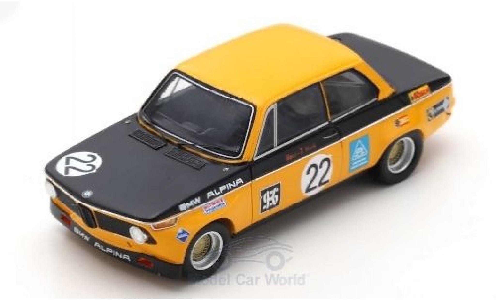 Bmw Alpina 1/43 Spark 2002 No.22 Tourenwagen EM GP Brno 1971 H-J.Stuck diecast model cars