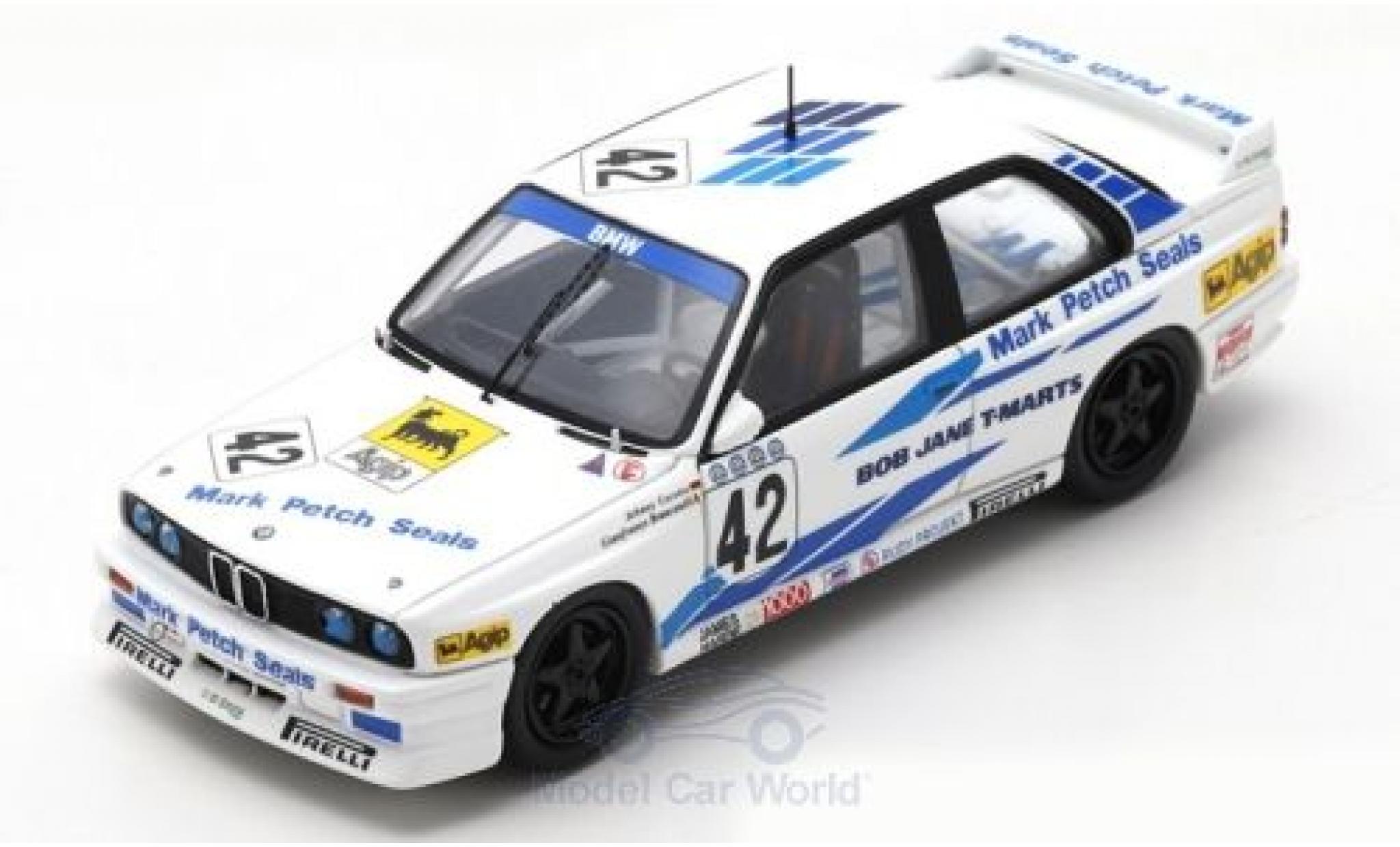 Bmw M3 1/43 Spark (E30) No.42 WTCC Bathurst 1987 J.Cecotto/G.Brancatelli diecast model cars