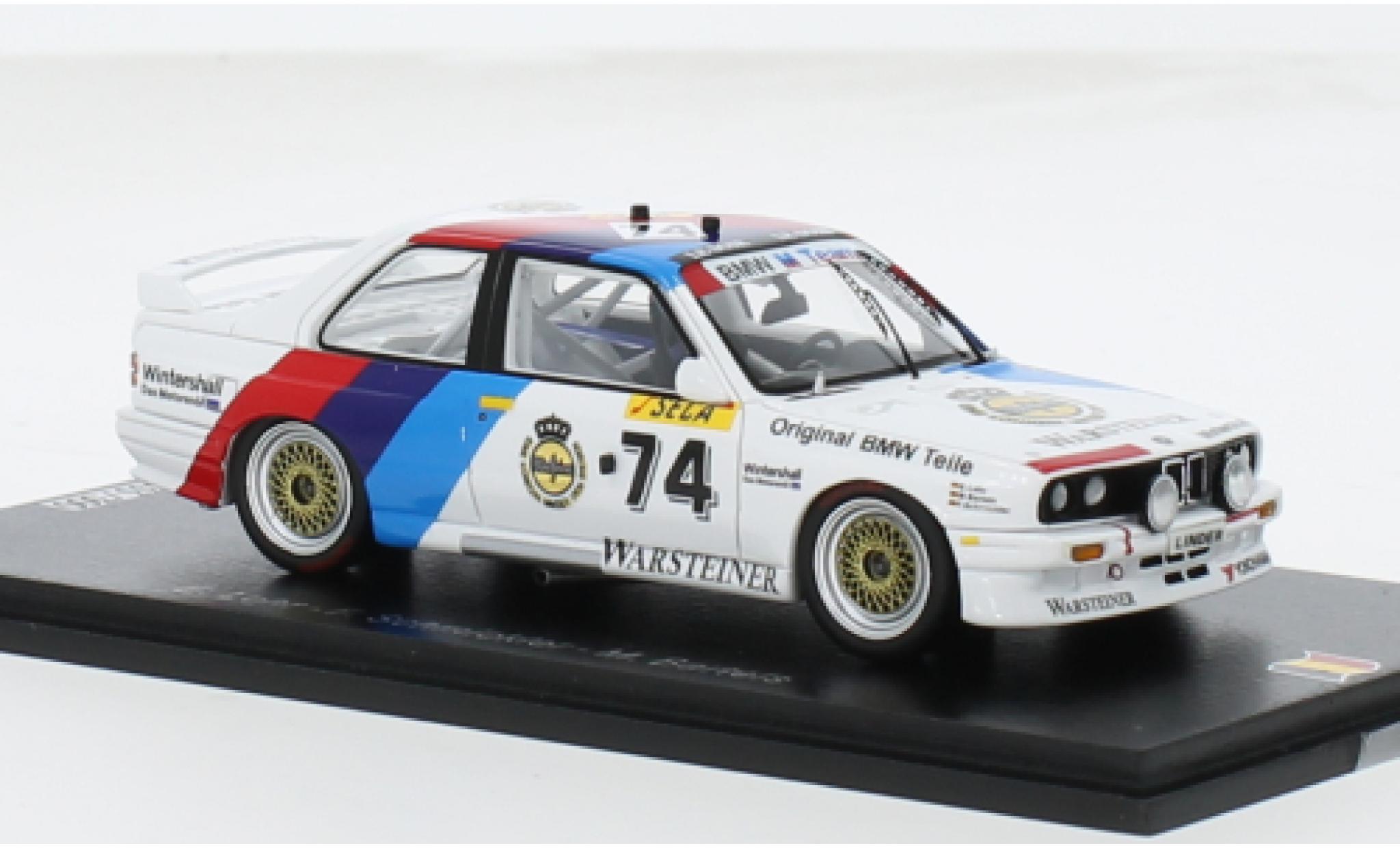 Bmw M3 1/43 Spark (E30) No.74 24h Spa 1988 1:43 diecast model cars