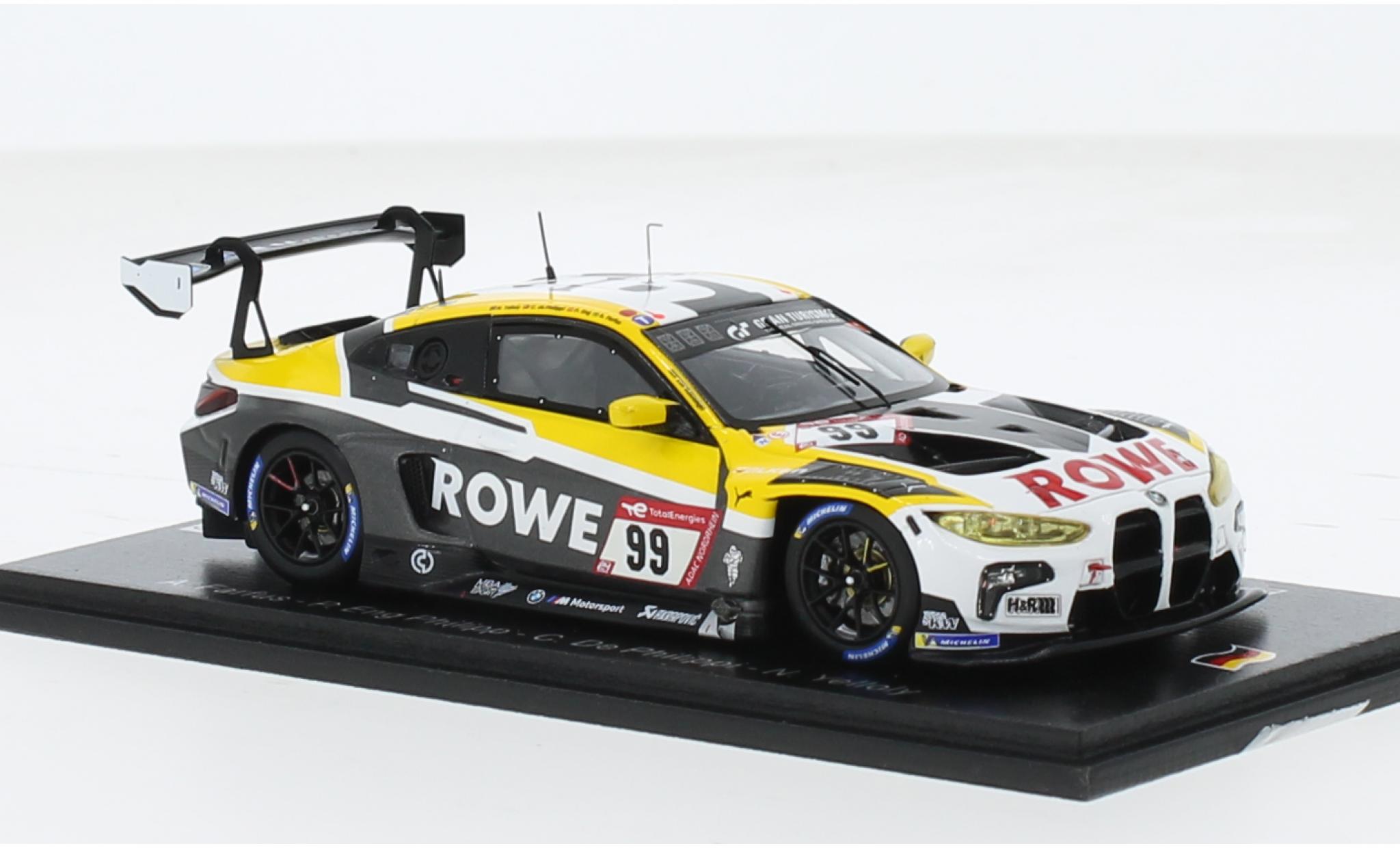 Bmw M4 1/43 Spark GT3 No.99 ROWE Racing 24h N&uuml;rburgring 2023 1:43 diecast model cars