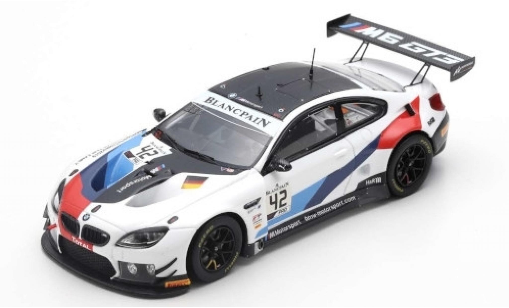 Bmw M6 1/43 Spark GT3 No.42 Team Schnitzer 24h Spa 2019 M.Tomczyk/J.Edwards/A.Farfus diecast model cars