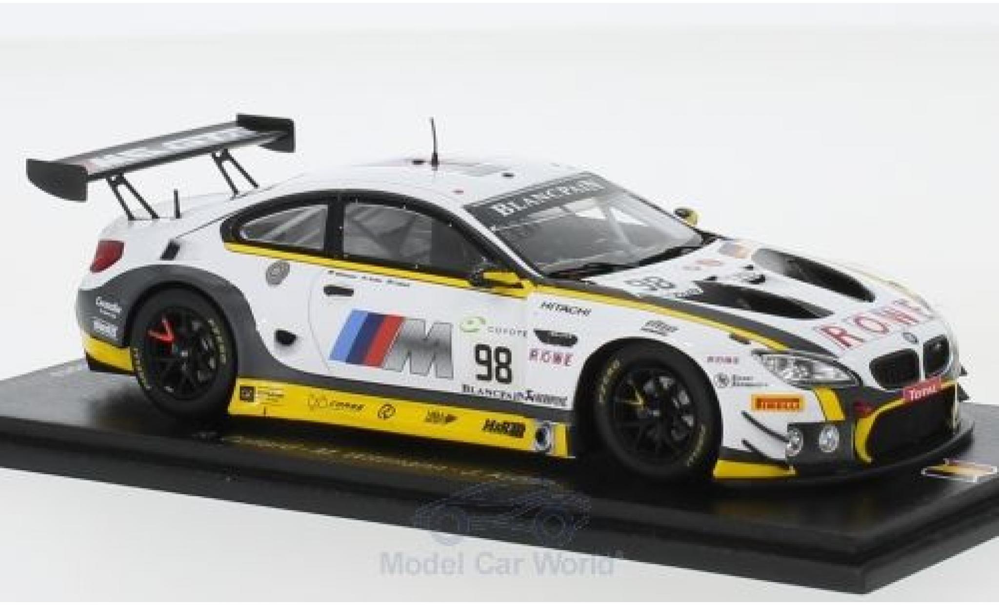 Bmw M6 1/43 Spark GT3 No.98 ROWE Racing 24h Spa 2018 R.Collard/M.Wittmann/J.Krohn diecast model cars