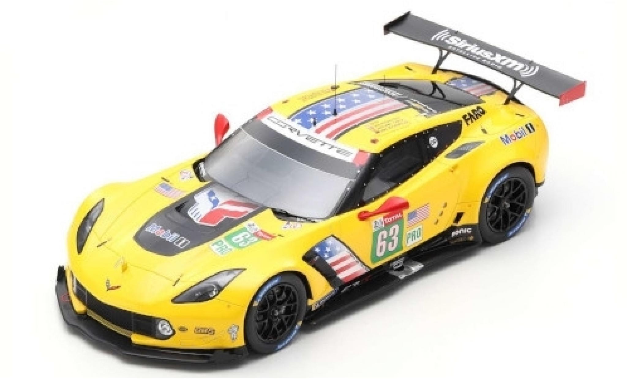 Chevrolet Corvette 1/43 Spark C7.R No.63 Racing 24h Le Mans 2019 J.Magnussen/A.Garcia/M.Rockenfeller diecast model cars