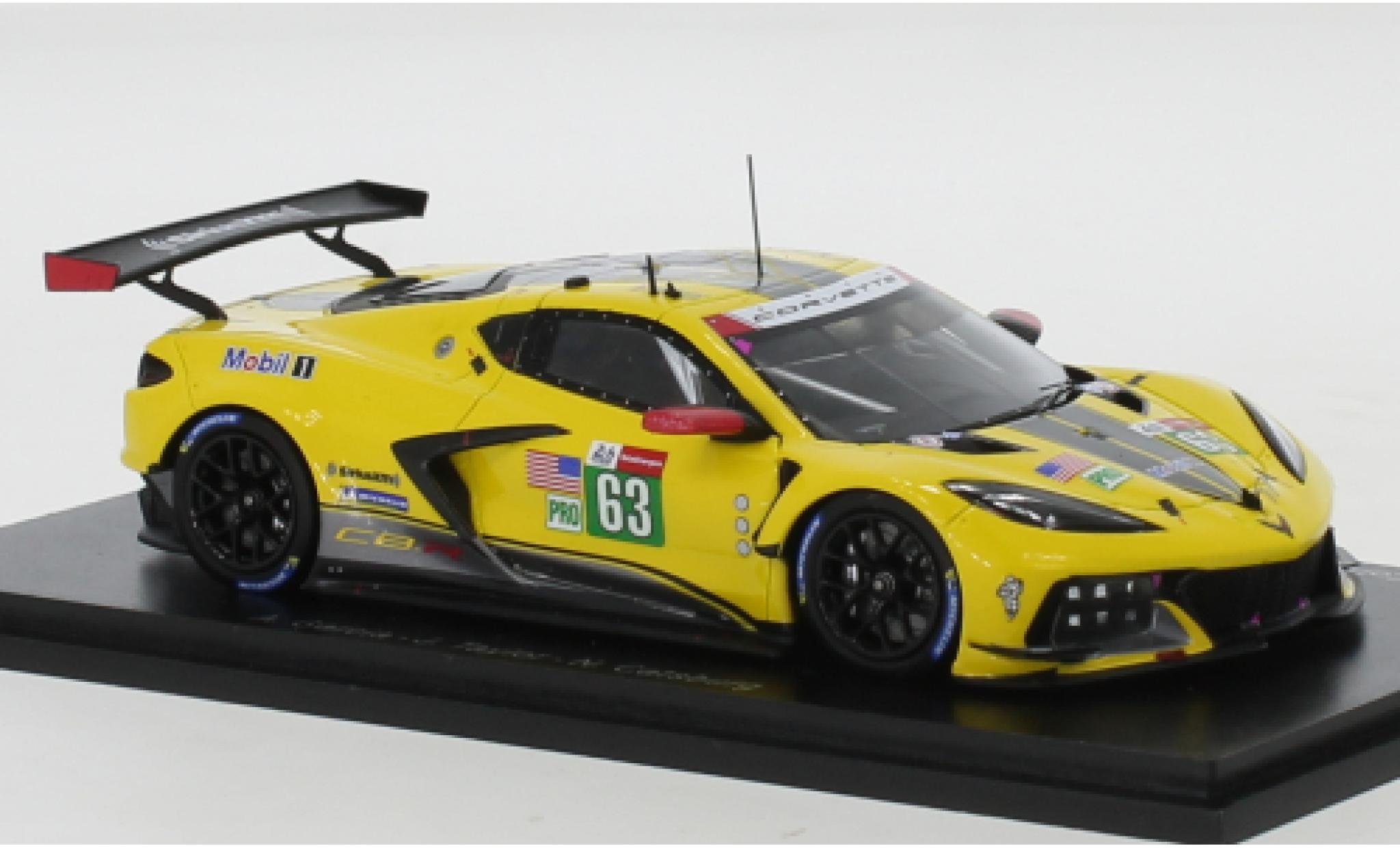 Chevrolet Corvette 1/43 Spark C8.R No.63 Racing 24h Le Mans 2021 A.Garcia/J.Taylor/N.Catsburg diecast model cars