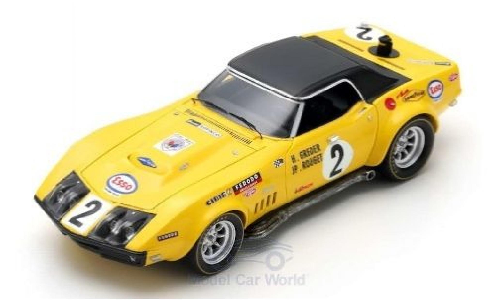Chevrolet Corvette 1/43 Spark No.2 24h Le Mans 1970 H.Greder/J.P.Rouget diecast model cars