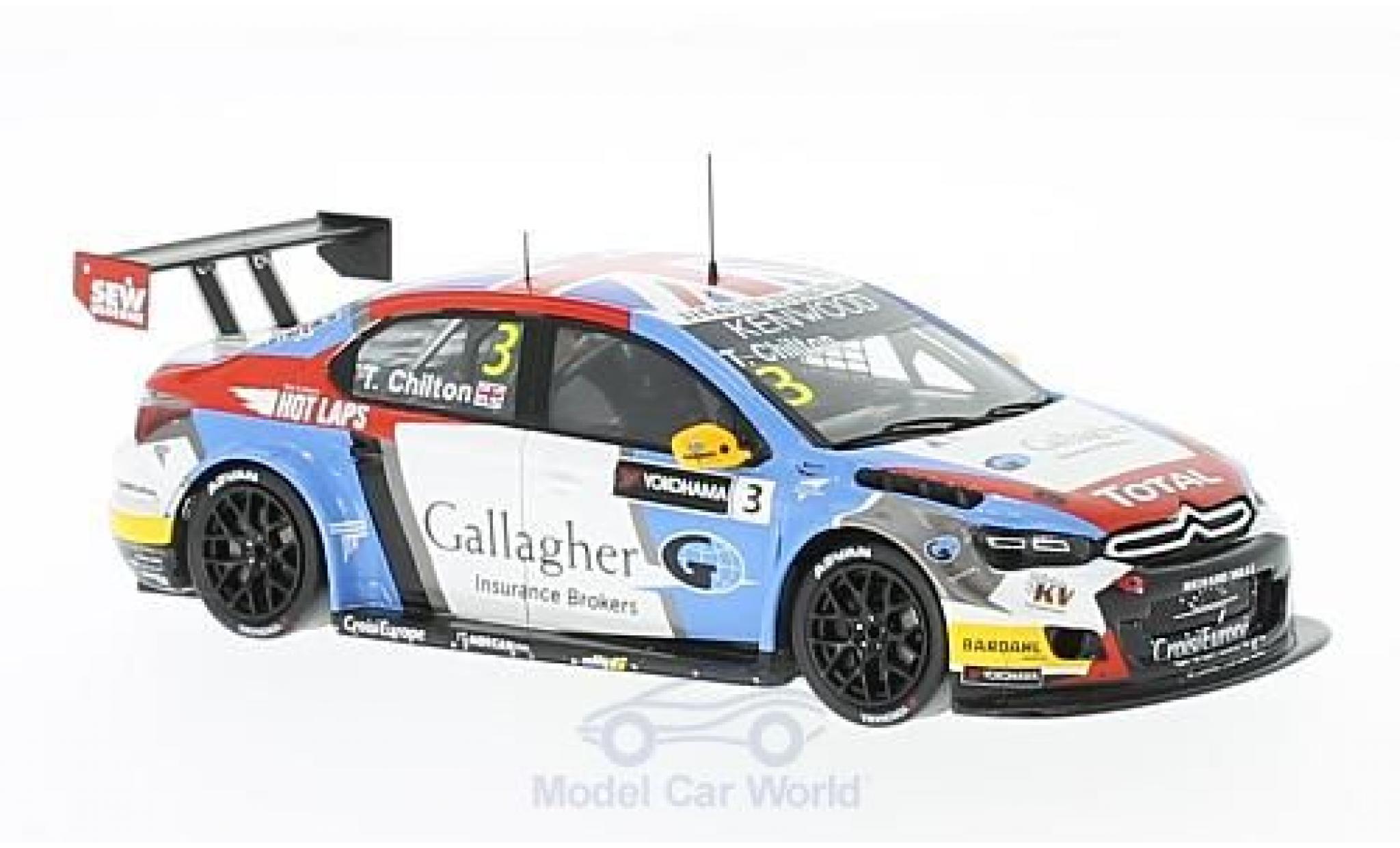 Citroen C Elysee 1/43 Spark -Elysee WT No.3 Sebastian Loeb Racing Gallagher WT Argentinien 2016 T.hilton diecast model cars