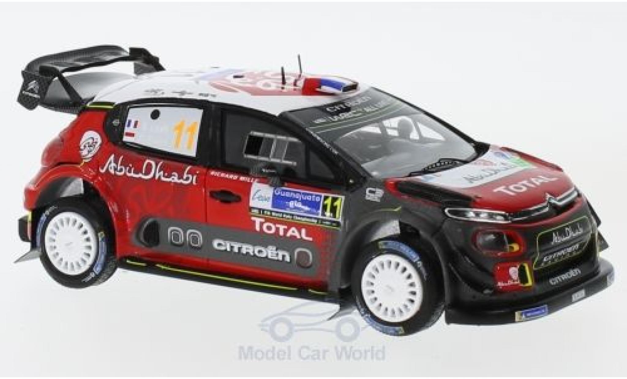 Citroen C3 1/43 Spark WRC No.11 Total Abu Dhabi World Rally Team Rally WM Rally Mexico 2018 S.Loeb/D.Elena diecast model cars