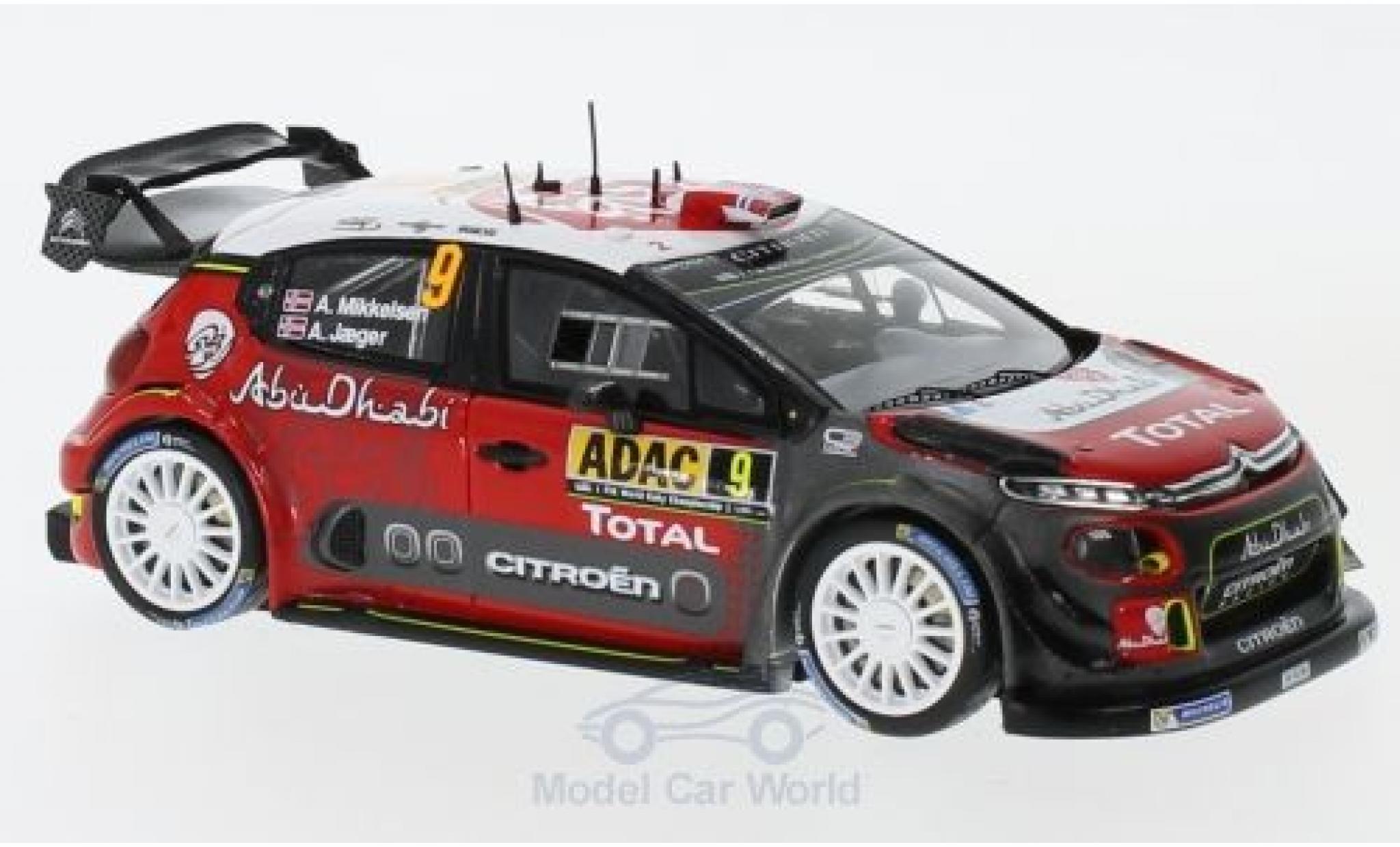 Citroen C3 1/43 Spark WRC No.7 Total Abu Dhabi WRT Rally WM Rally Deutschland 2017 A.Mikkelsen/A.J&auml;ger diecast model cars