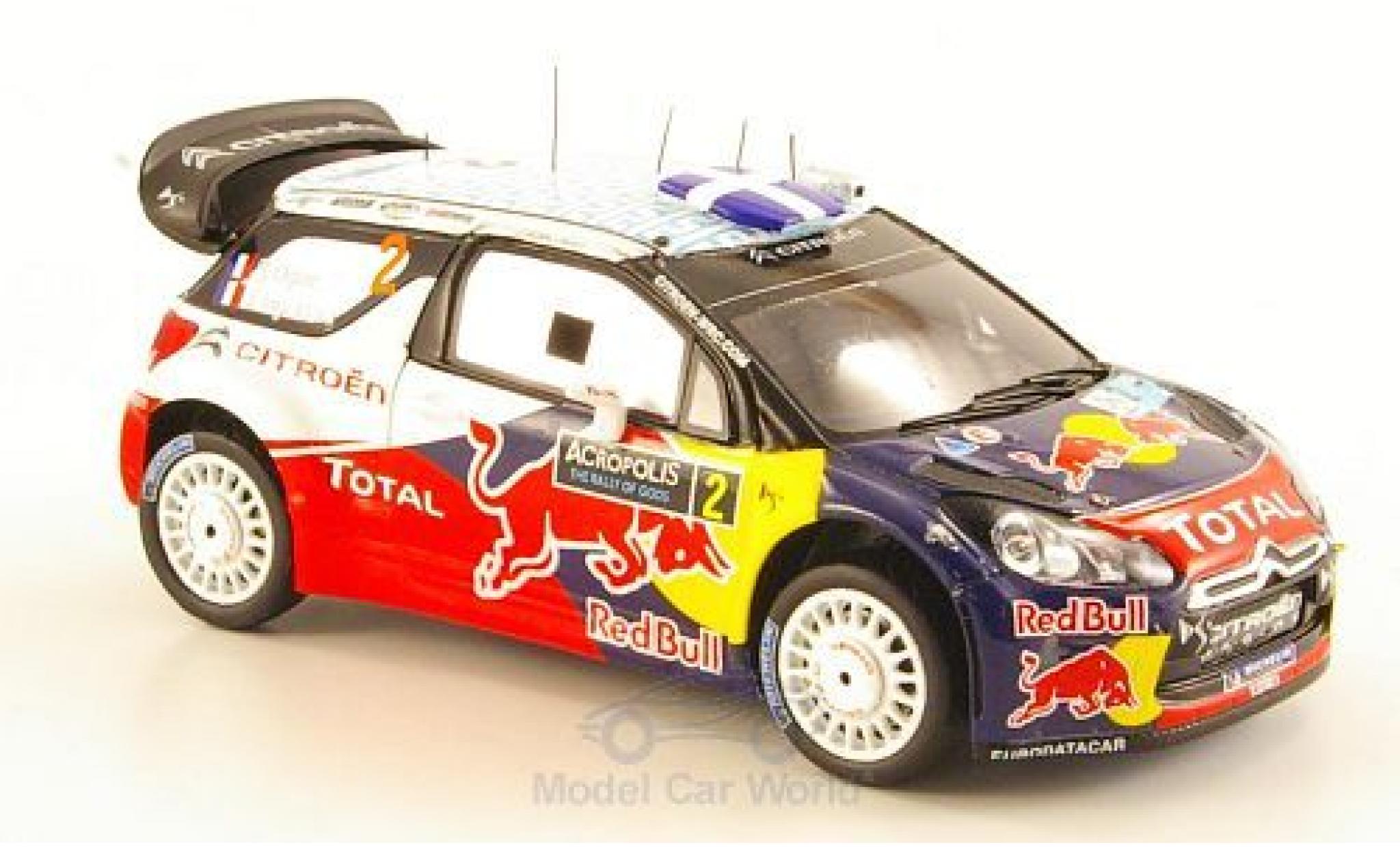 DS Automobiles DS3 Racing 1/43 Spark Citroen WRC No.2 Citroen Racing Red Bull Total WRC Rally Acropolis 2011 S.Ogier/J.Ingrassia diecast model cars