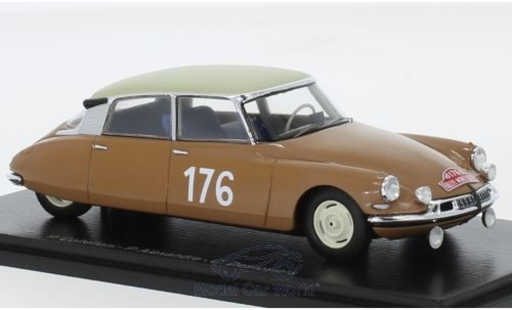 Citroen ID 19 1/43 Spark No.176 Rally Monte Carlo 1959 P.Coltelloni/P.Alexandre/C.Desrosiers diecast model cars