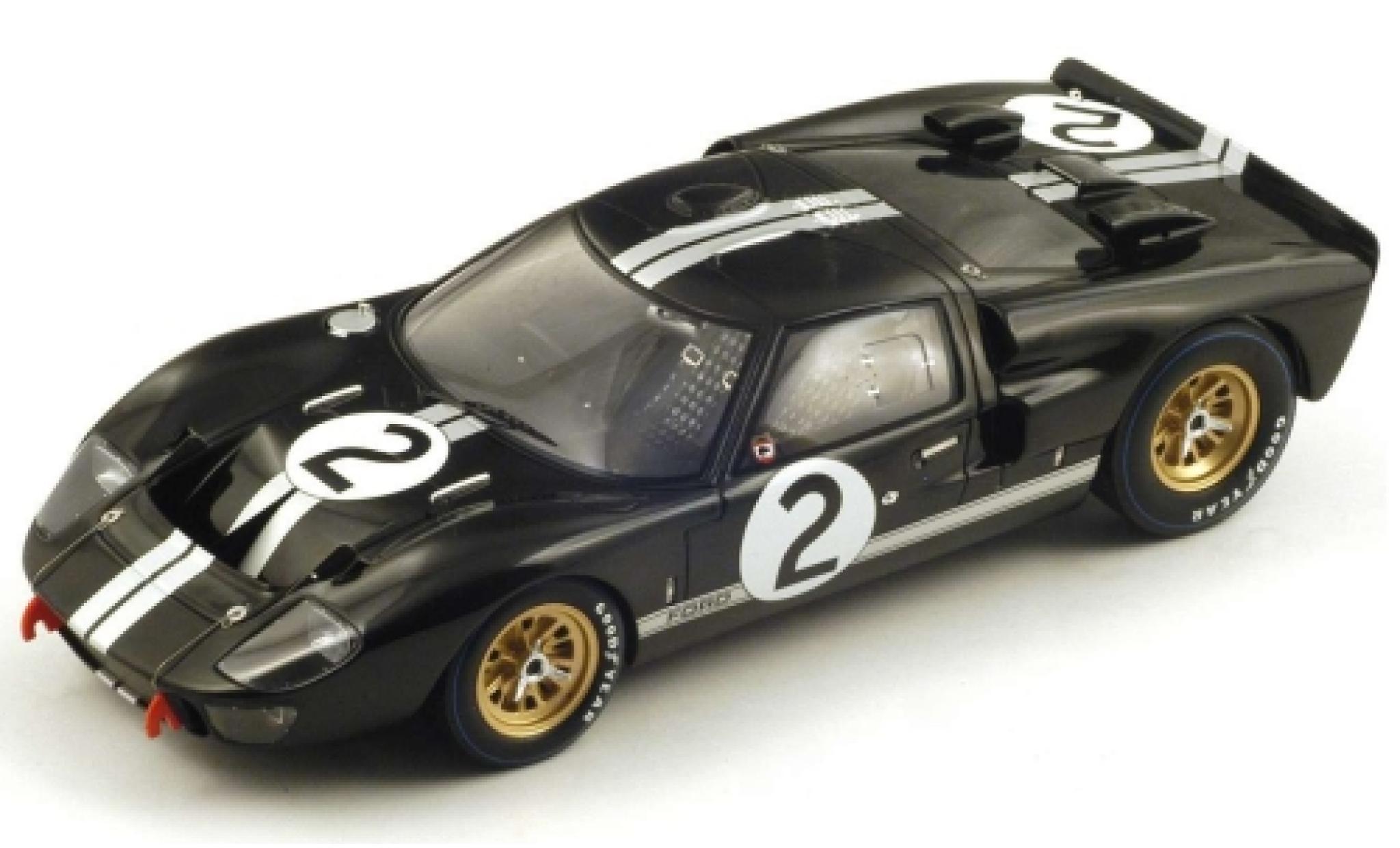 Ford GT40 1/18 Spark MkII No.2 24h Le Mans 1966 B.McLaren/C.Amon diecast model cars