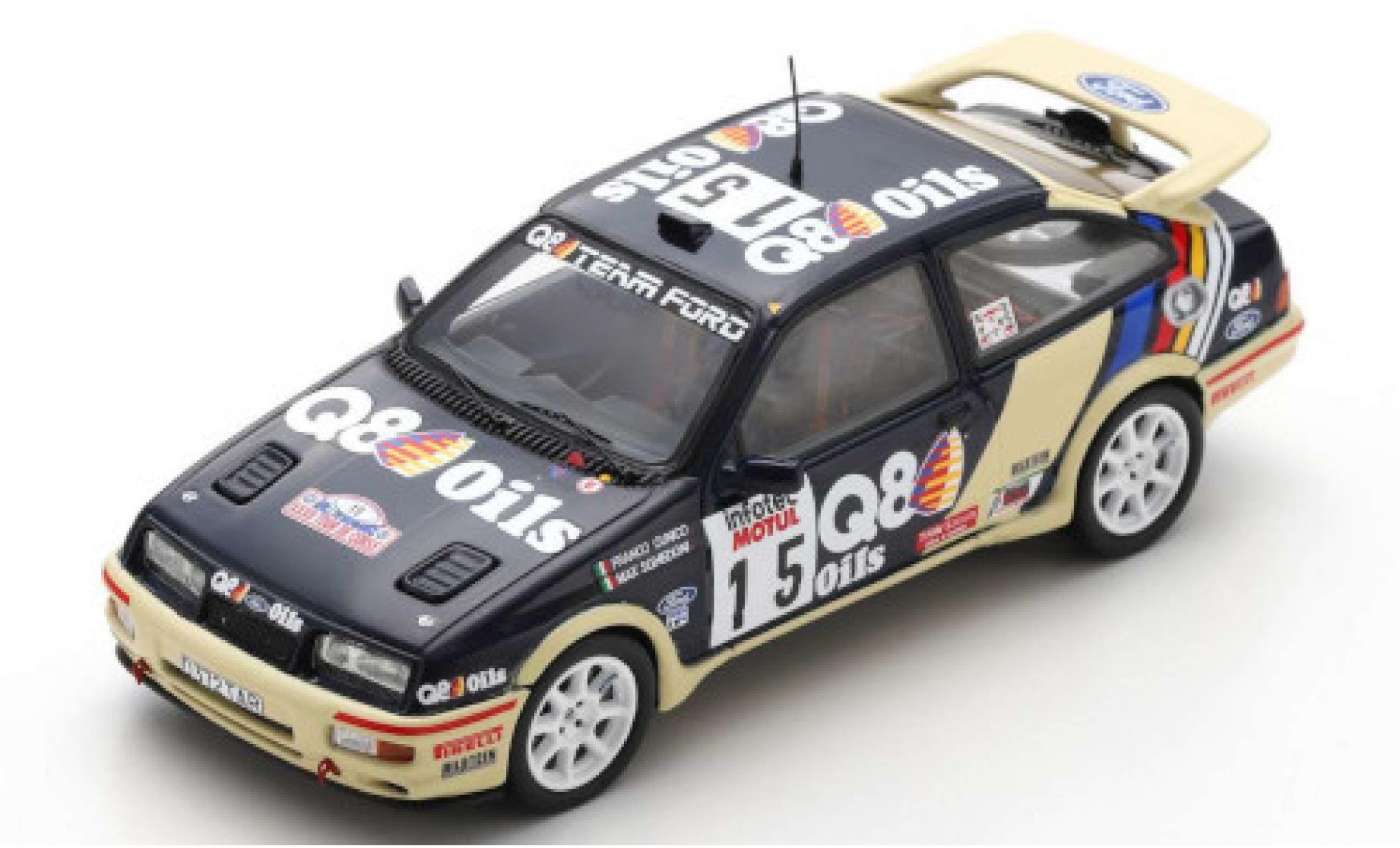 Ford Sierra 1/43 Spark RS Cosworth No.15 Q8 Rally WM Tour de Corse 1989 G.Cunico/M.Sghedoni diecast model cars