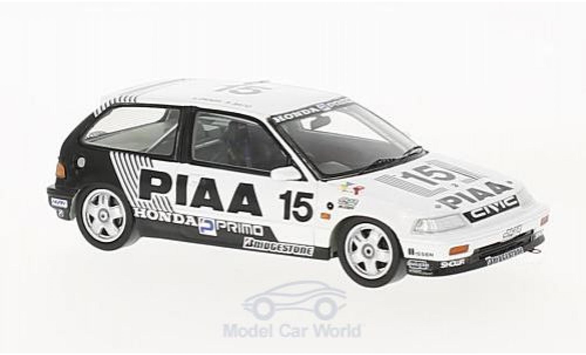 Honda Civic 1/43 Spark EF3 RHD No.15 PIAA JTC Suzuka 1989 H.Okada/K.Sato diecast model cars