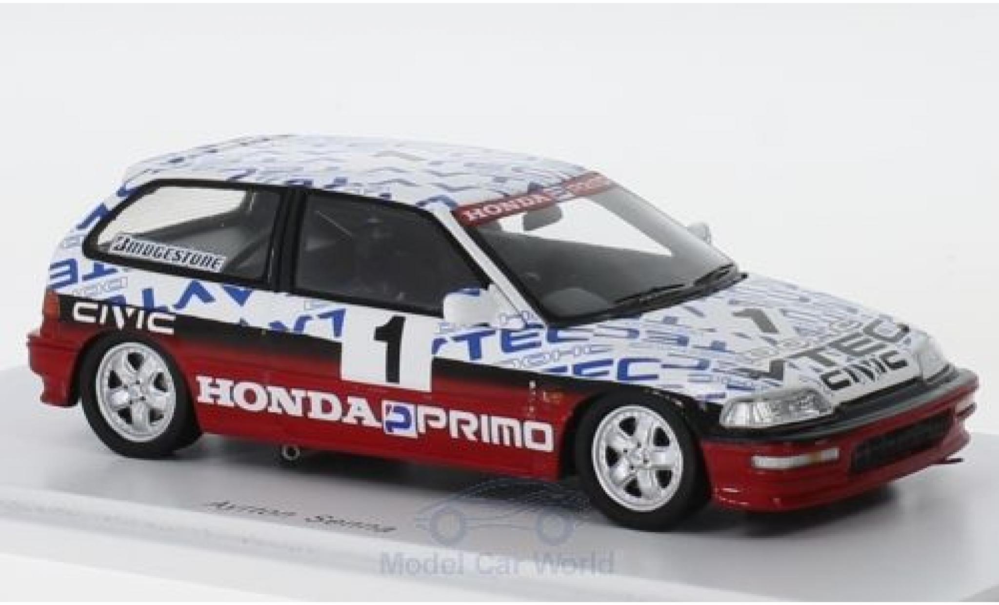 Honda Civic 1/43 Spark (EF9) Gr. N RHD No.1 Suzuka Test 1990 A.Senna diecast model cars