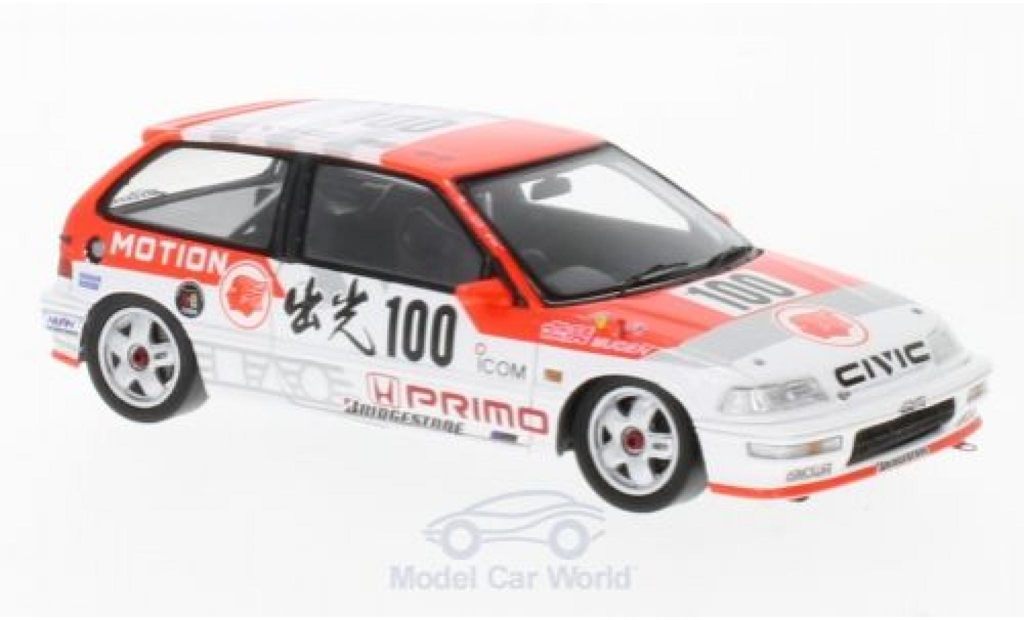 Honda Civic 1/43 Spark EF9 RHD No.100 JTC 500km Suzuka 1990 O.Nakako/H.Okada diecast model cars
