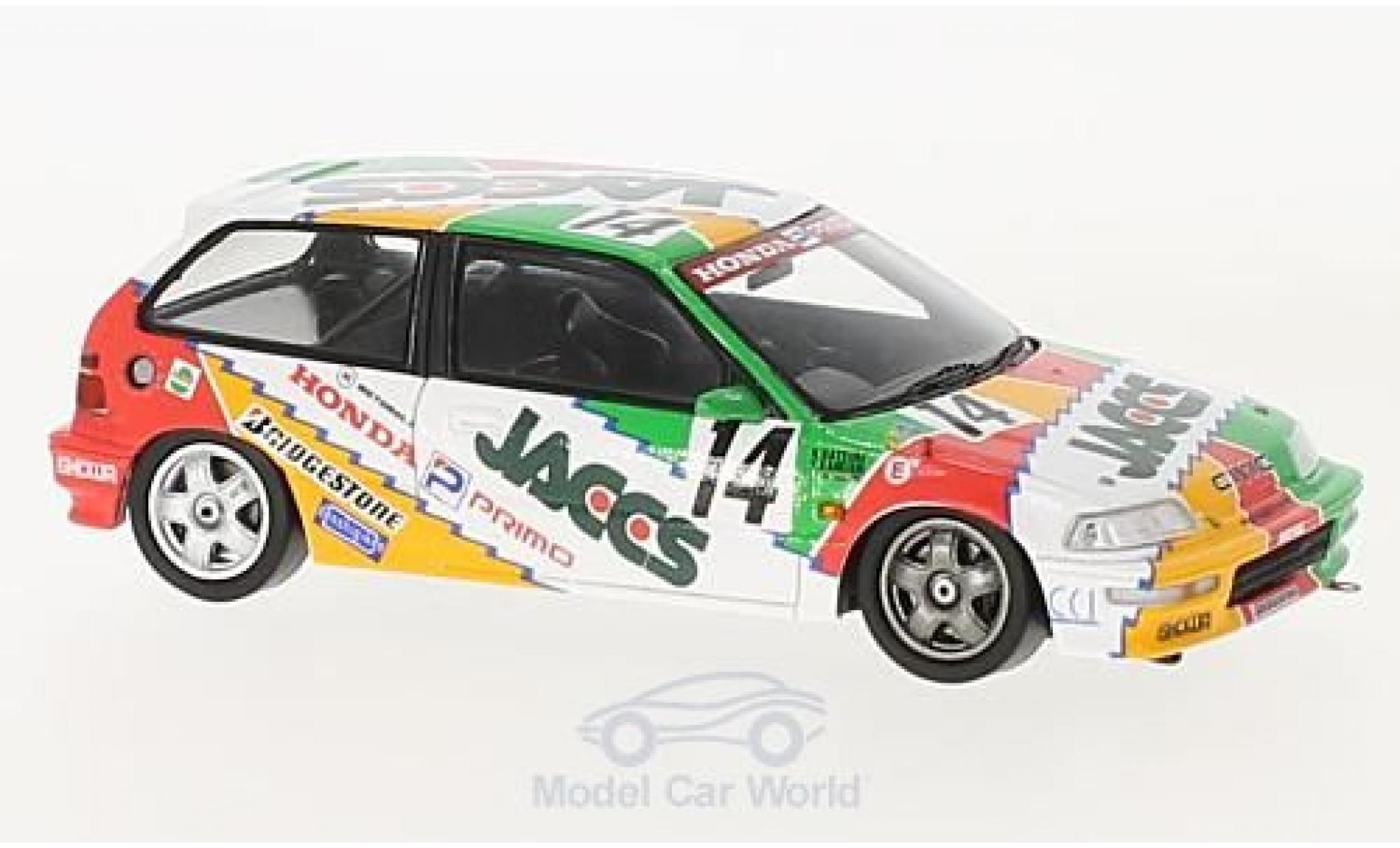 Honda Civic 1/43 Spark EF9 RHD No.14 JTC Okayama 1992 N.Hattori/K.Kaneishi diecast model cars