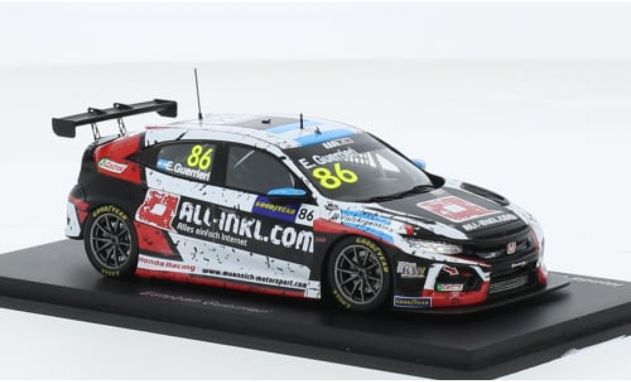 Honda Civic 1/43 Spark Type R TCR No.86 All-Inkl.com M&uuml;nnich Motorsport WTCR Aragon II 2020 1:43 diecast model cars