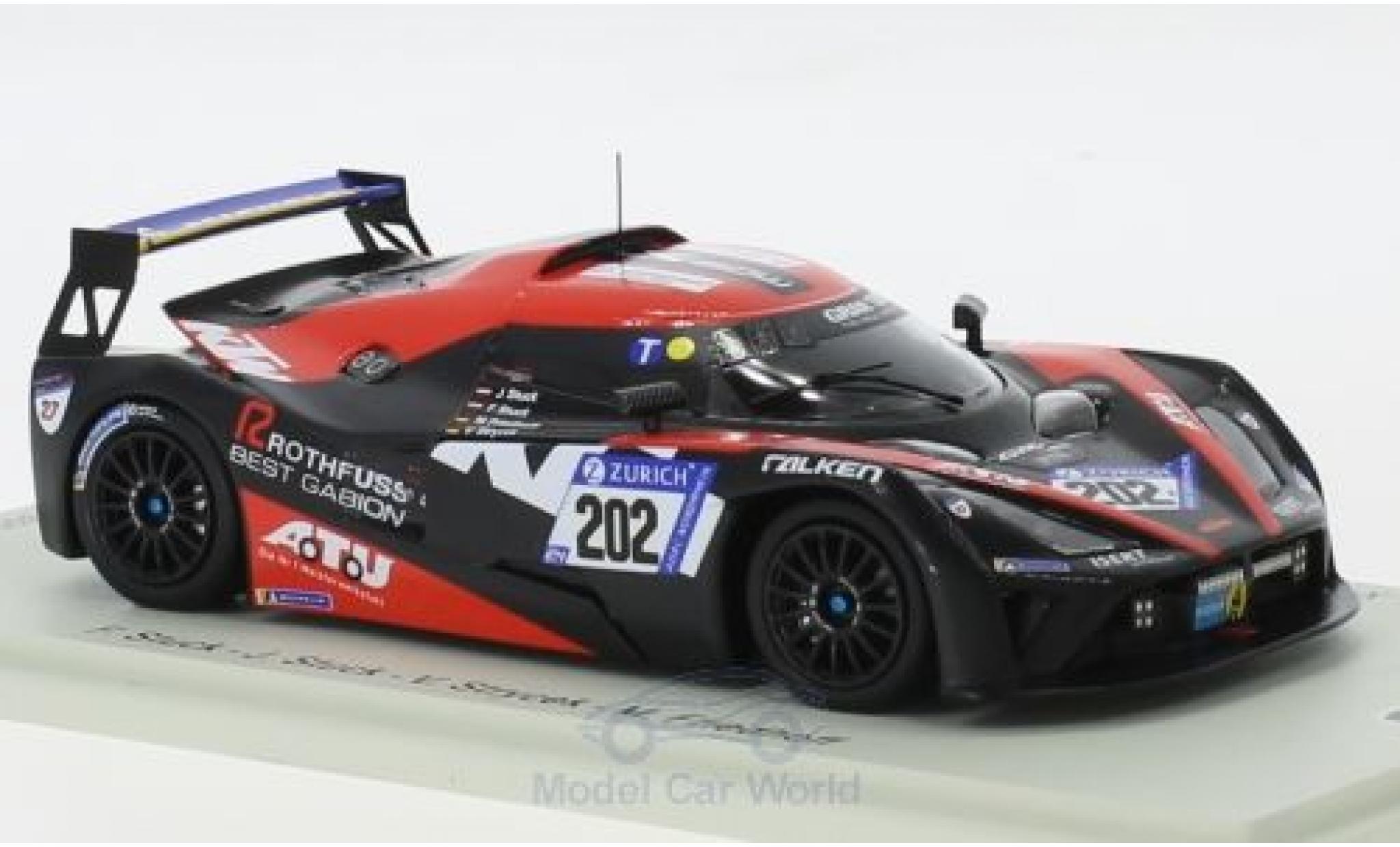 Aston Martin V8 Vantage GT4 1/43 Spark KTM X-Bow GT4 No.202 Isert Motorsport 24h N&uuml;rburgring 2018 F.Stuck/J.Stuck/V.Strycek/M.Friedhoff diecast model cars