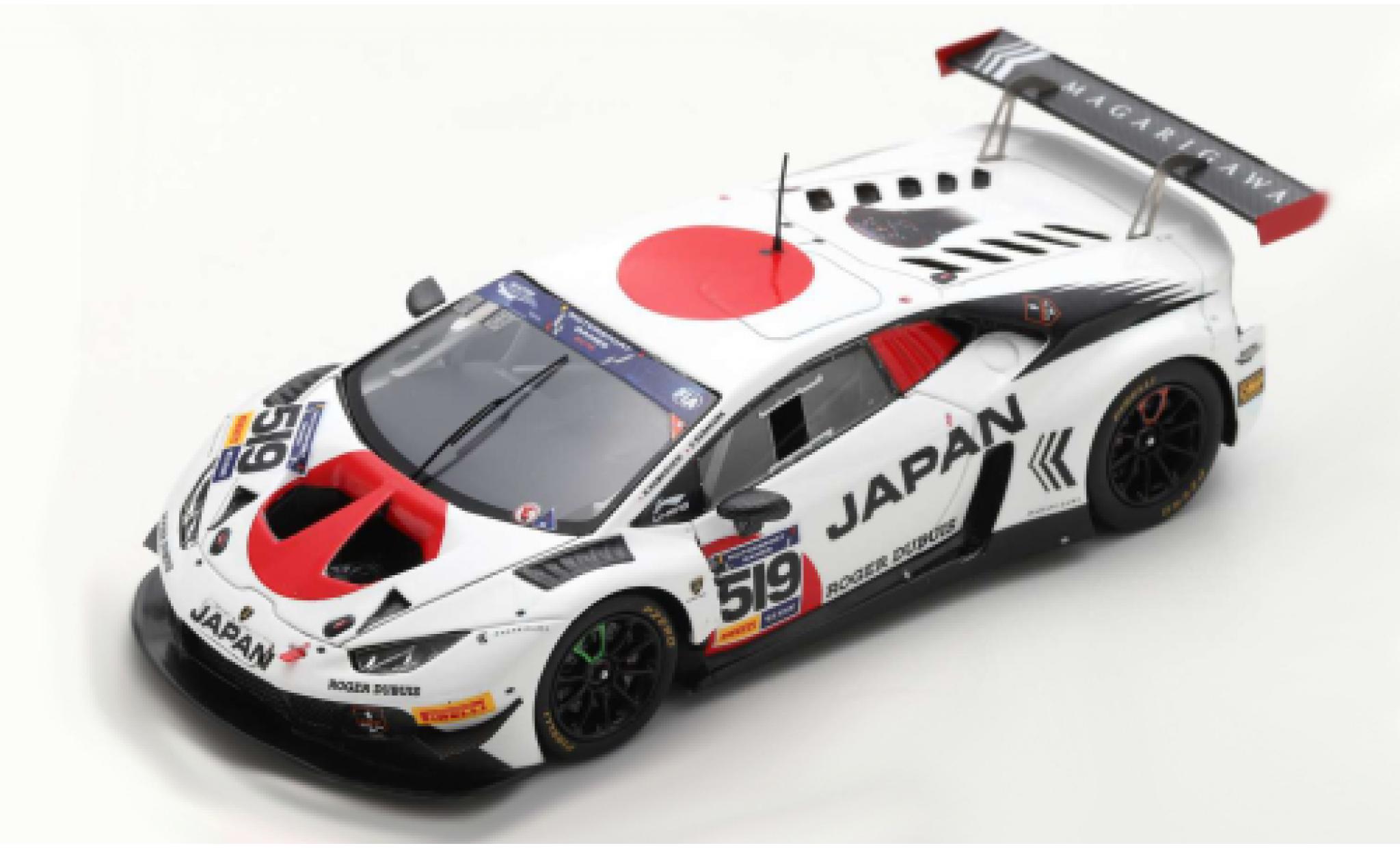 Lamborghini Huracan 1/43 Spark GT3 Evo No.519 Team Japan FIA Motorsport Games GT Cup Vallelunga 2019 H.Hamaguchi/U.Sasahara diecast model cars