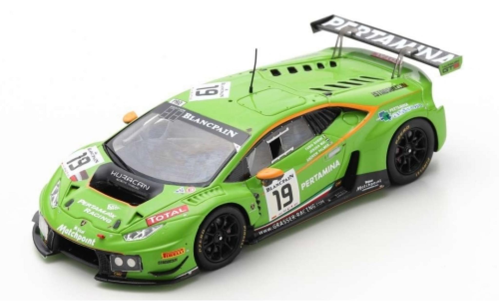 Lamborghini Huracan 1/43 Spark GT3 No.19 GRT - Grasser Racing Team 24h Spa Francorchamps 2015 A.Palmer/J.Mul/F.Babini diecast model cars