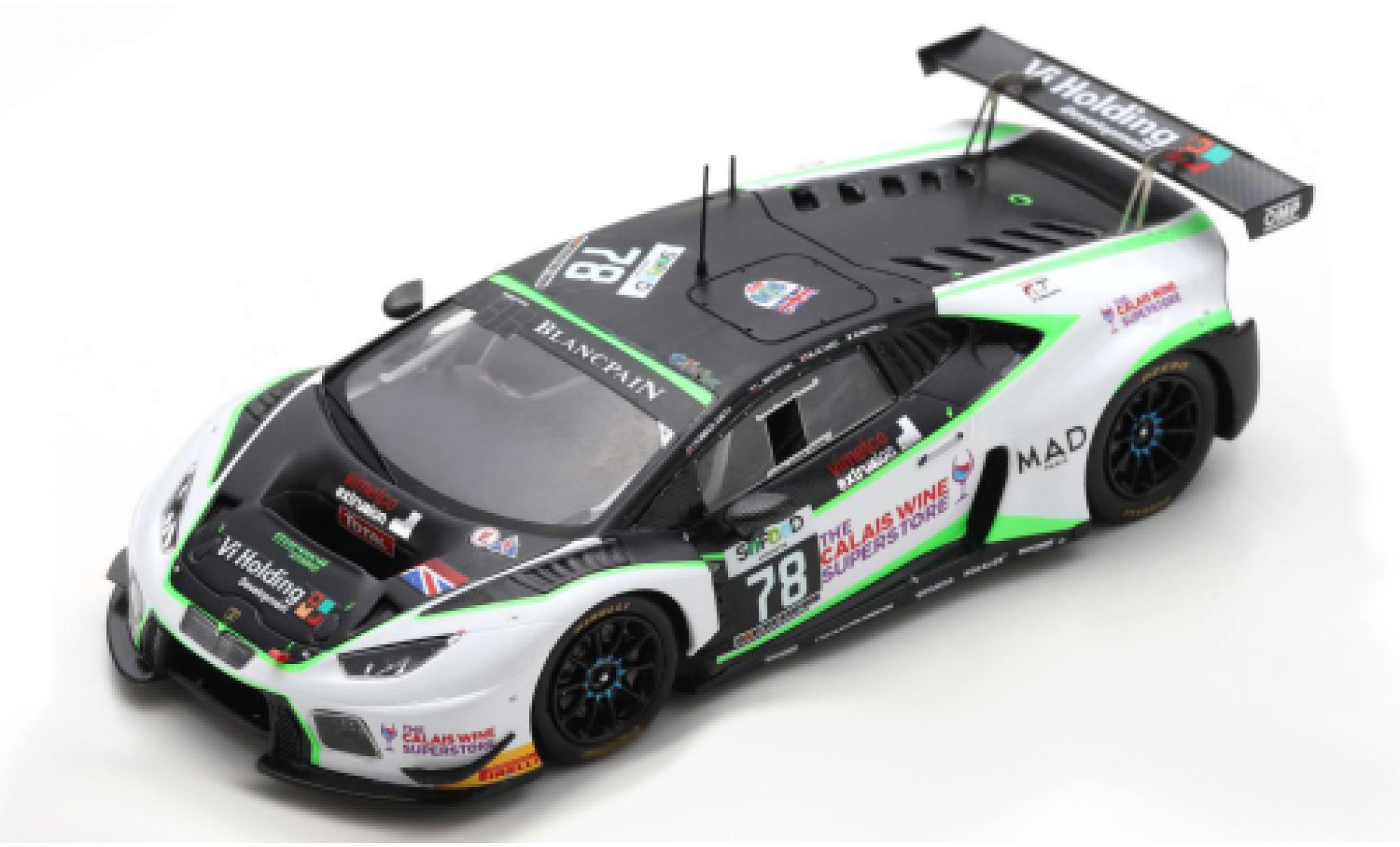 Lamborghini Huracan 1/43 Spark GT3 No.78 Barwell Motorsport 24h Spa 2016 M.Attard/L.Machitski/M.Mapelli/T.Kimber-Smith diecast model cars