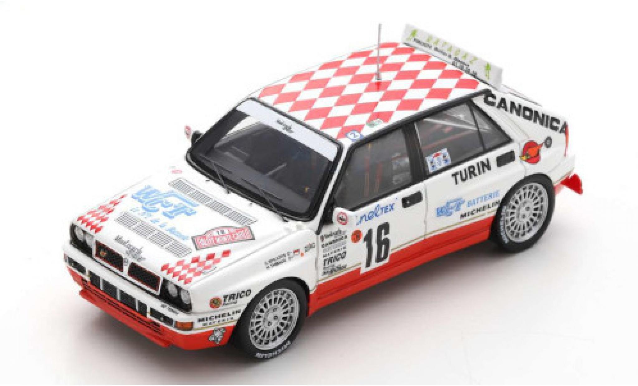Lancia Delta 1/43 Spark HF Integrale EVO Gr.N No.16 Rally WM Rally Monte Carlo 1993 C.Spiliotis/H.Thibaud diecast model cars
