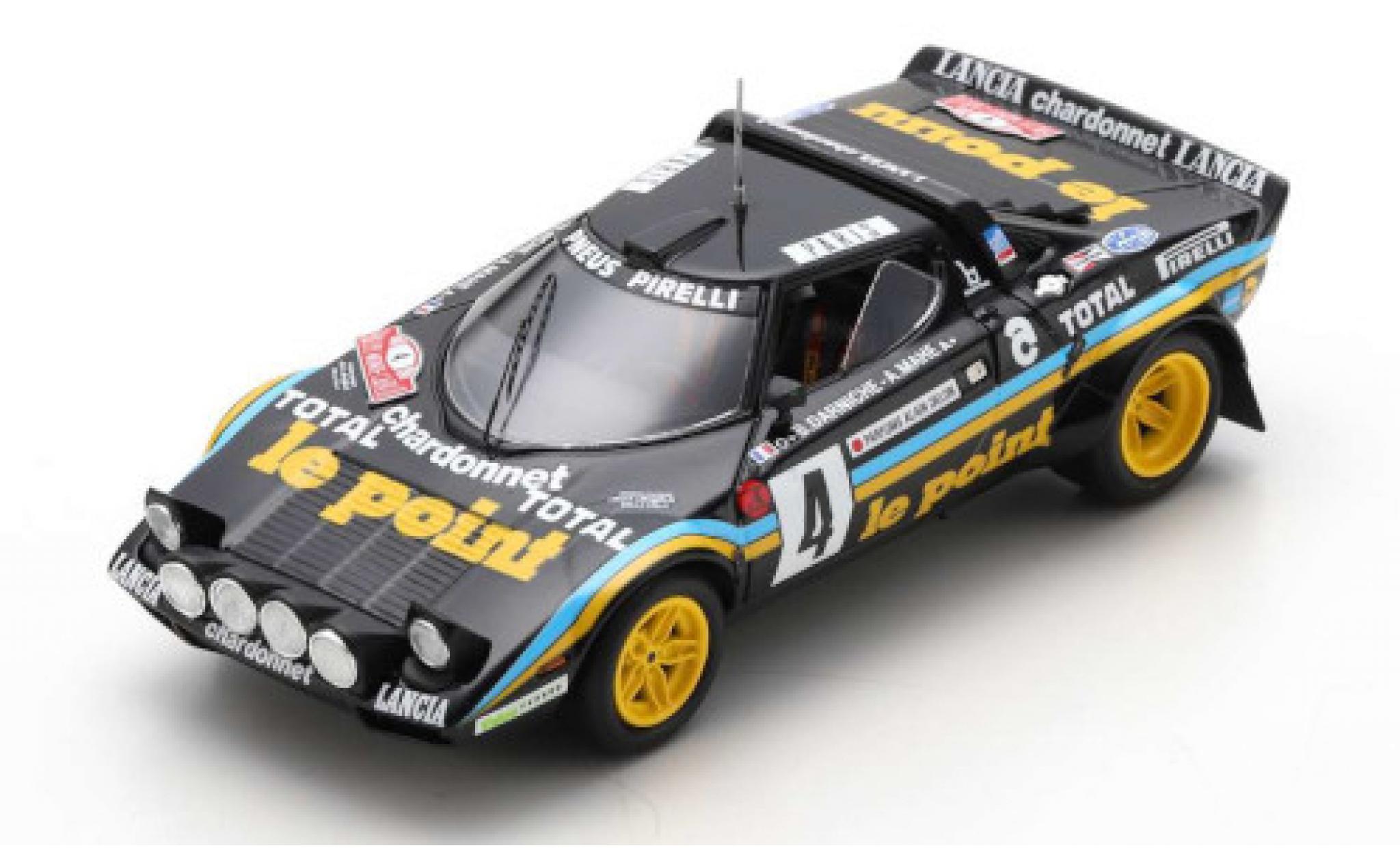 Lancia Stratos 1/43 Spark HF No.4 Le Point Rally WM Rally Monte Carlo 1981 B.Darniche/A.Mahe diecast model cars