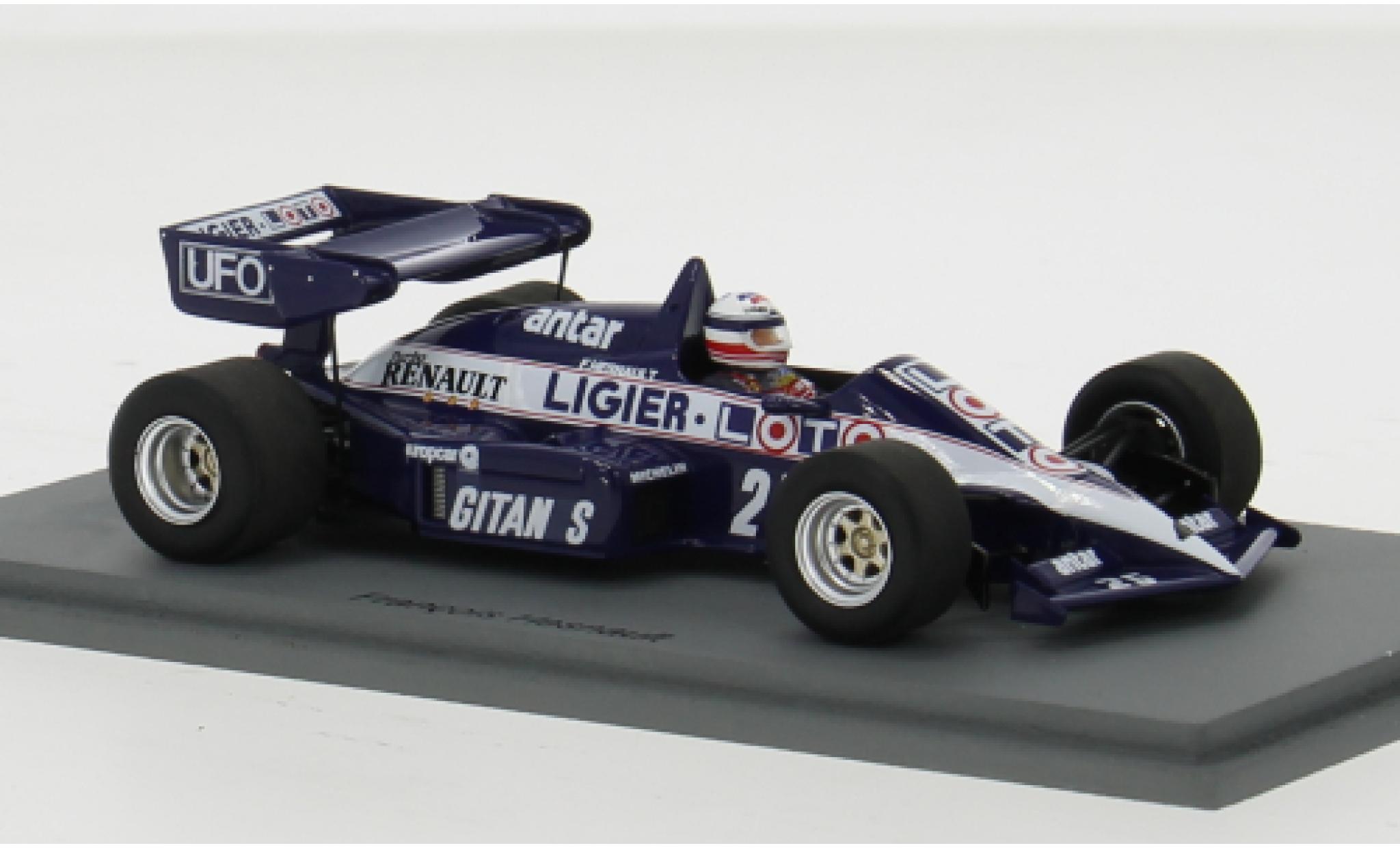 Ligier JS2 1/43 Spark 3 No.25 Formel 1 GP Brasilien 1984 1:43 diecast model cars
