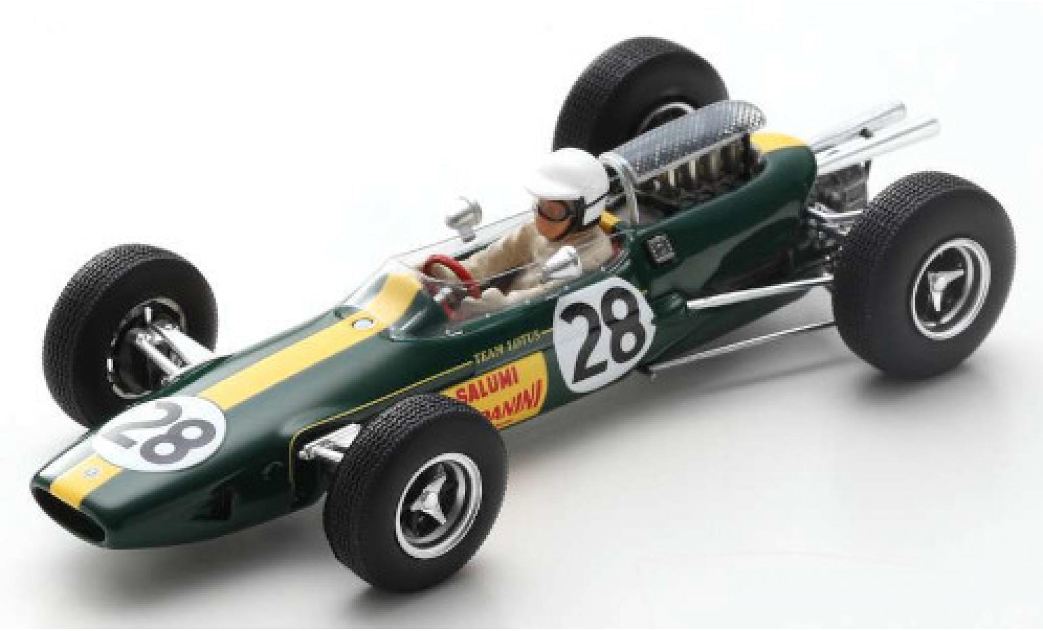 Lotus 25 1/43 Spark No.28 Salumi Rondanini Formel 1 GP Italien 1965 G.Russo diecast model cars