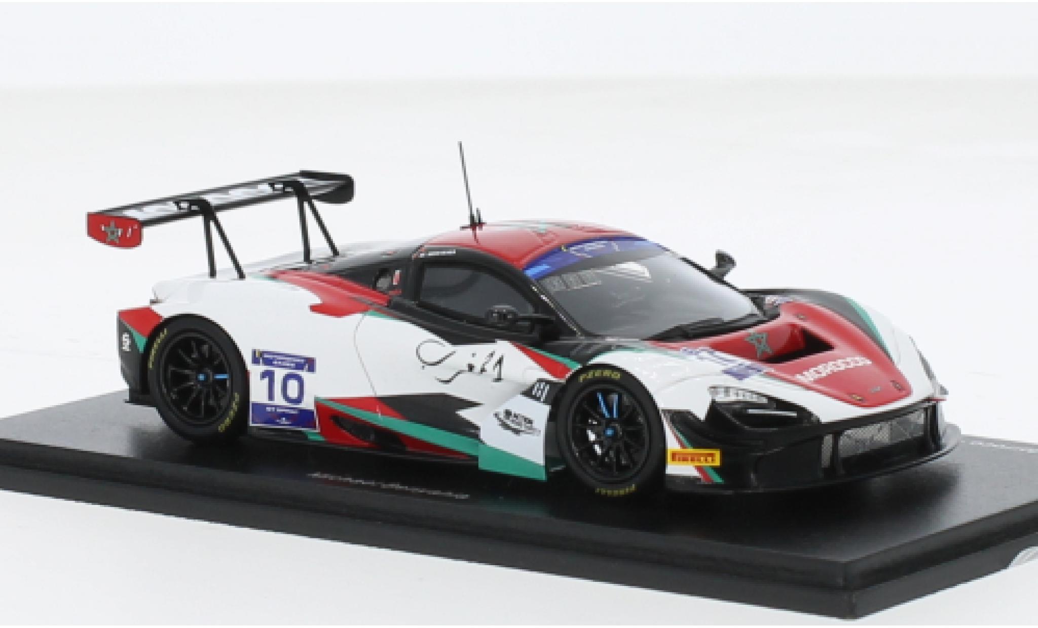 McLaren 720 1/43 Spark S GT3 No.10 Team Morocco FIA Motorsport Games GT Sprint Cup Paul Ricard 2022 1:43 diecast model cars