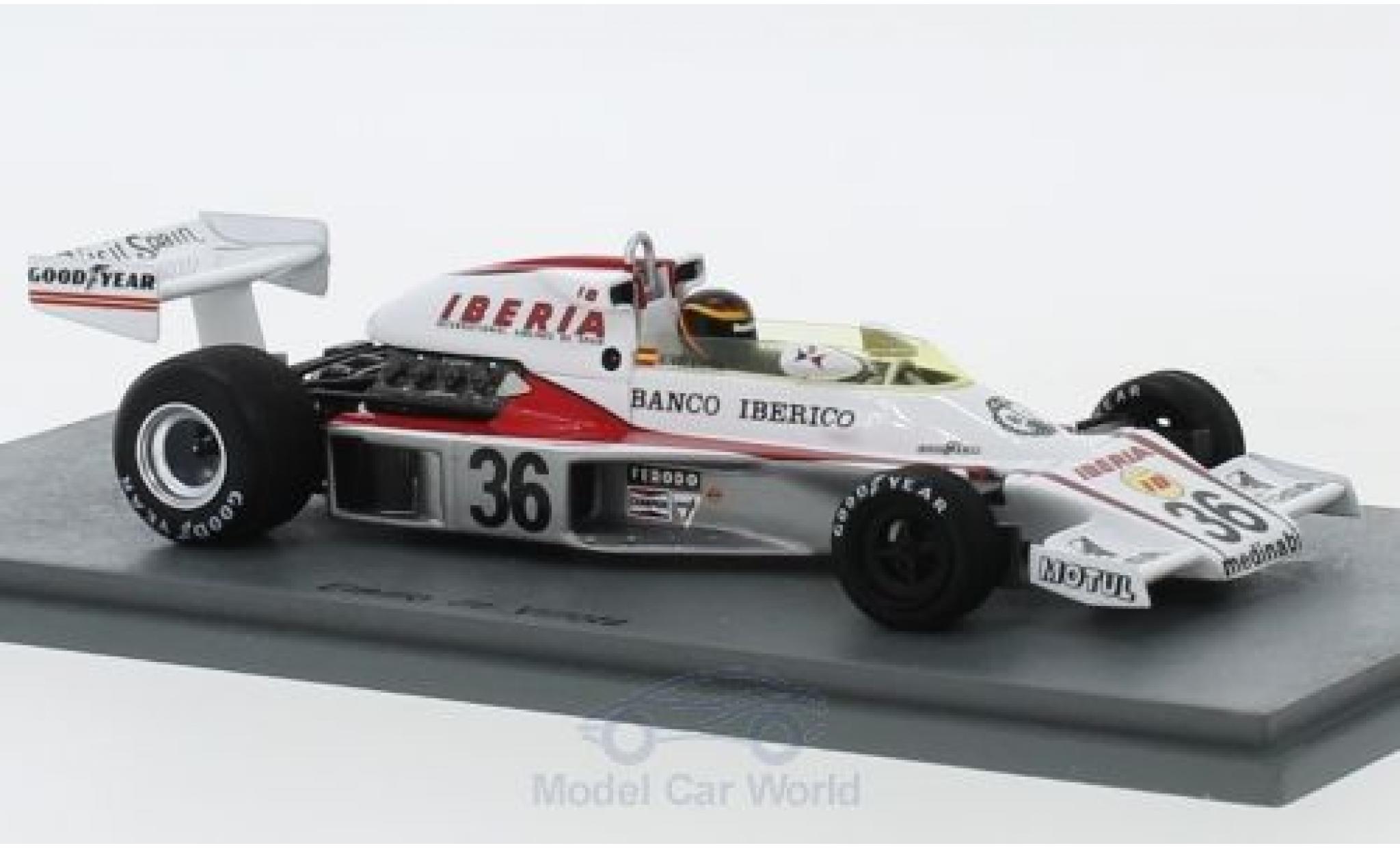 McLaren M23 1/43 Spark No.36 Formel 1 GP Spanien 1977 E.de Villota diecast model cars