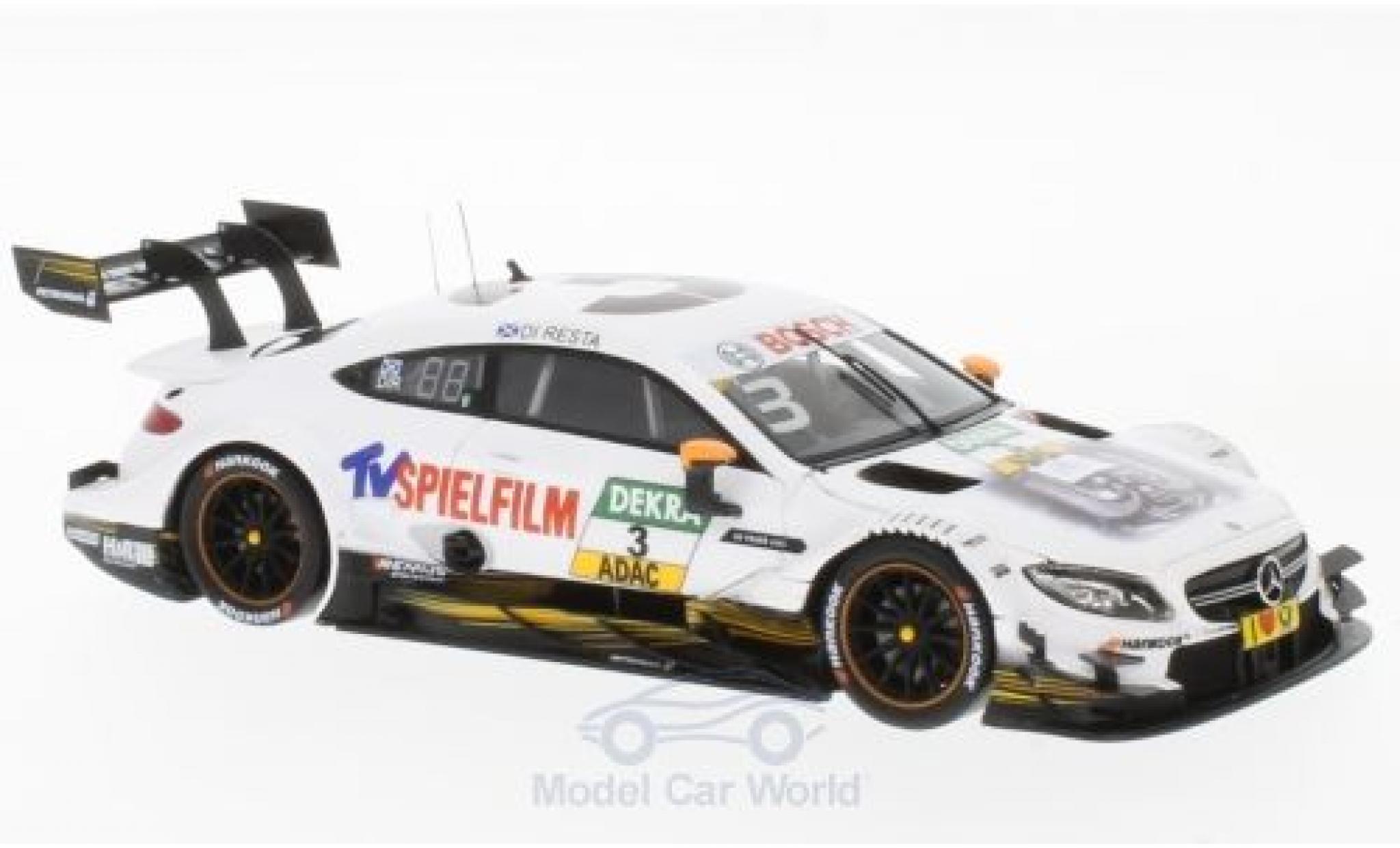 Mercedes Classe C DTM 1/43 Spark AMG C 63 DTM No.3 -AMG DTM Team HWA TV Spielfilm DTM 2017 P.Di Resta diecast model cars