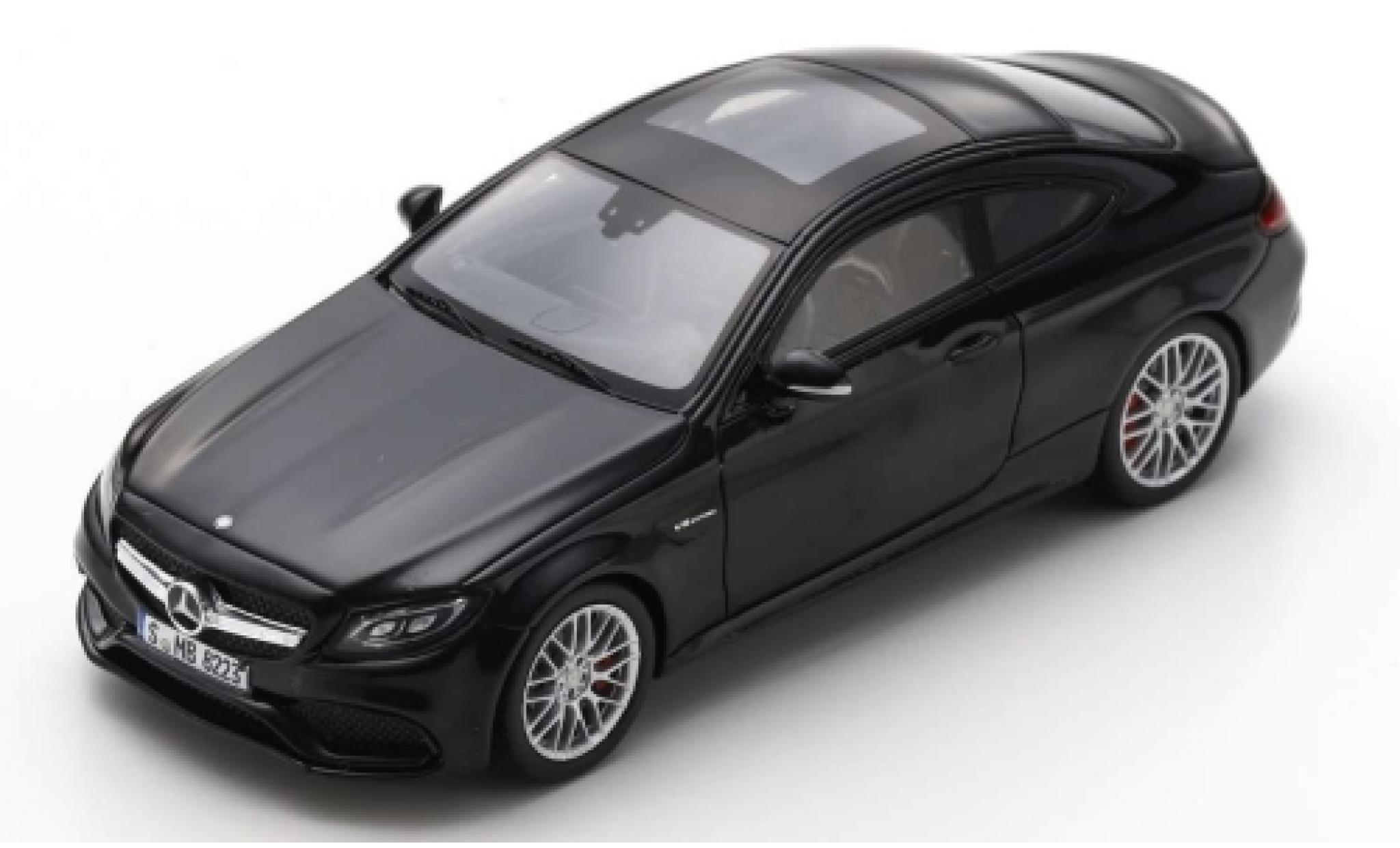 Mercedes Classe C 1/43 Spark AMG C63 Coupe (C205) black 2018 diecast model cars