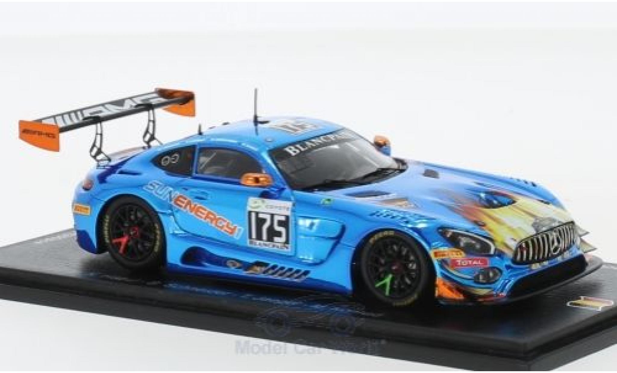 Mercedes AMG GT 1/43 Spark 3 No.175 Sun Energy 1 Team HTP Motorsport 24h Spa 2018 K.Habul/B.Schneider/T.J&auml;ger/M.Konrad diecast model cars