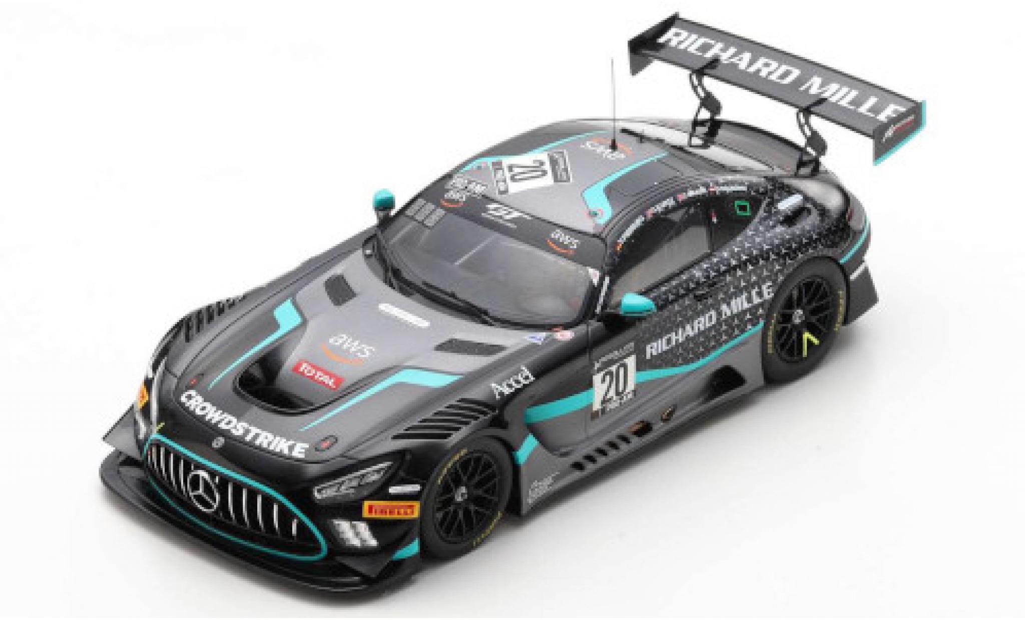 Mercedes AMG GT 1/18 Spark 3 No.20 SPS Automotive Performance 24h Spa 2020 G.Kurtz/V.Pierburg/D.Baumann/C.Braun diecast model cars