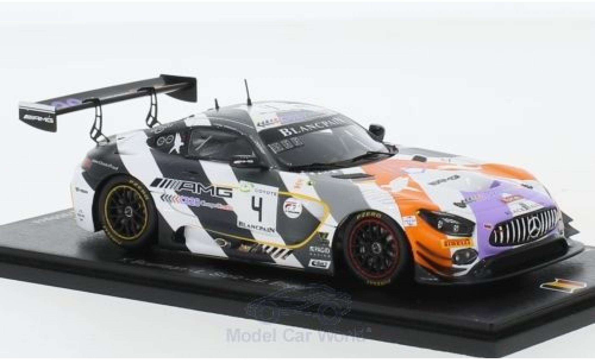 Mercedes AMG GT 1/43 Spark 3 No.4 Black Falcon Team 24h Spa 2018 Y.Buurman/L.Stolz/M.Engel diecast model cars
