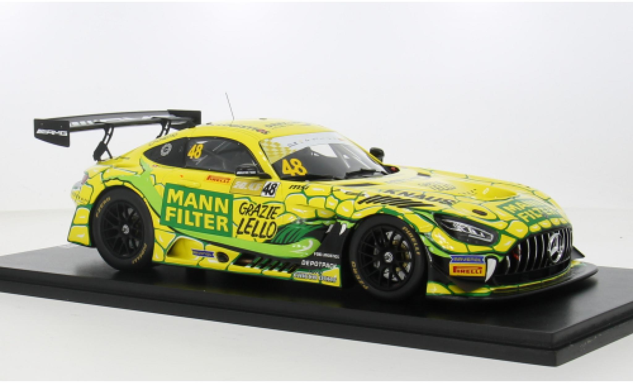 Mercedes AMG GT 1/18 Spark 3 No.48 -AMG Team Landgraf Fia GT World Cup Macau 2023 1:18 diecast model cars