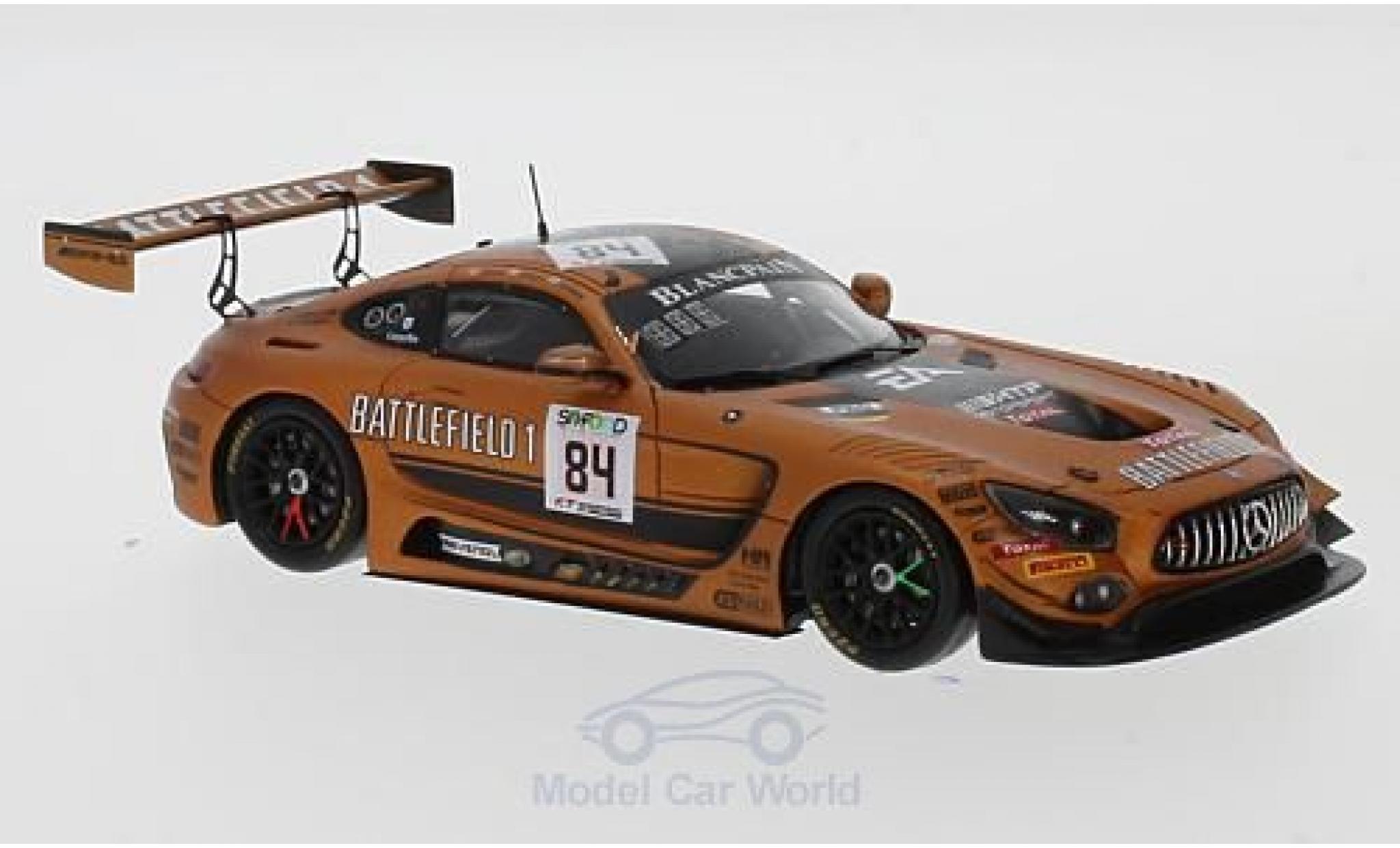 Mercedes AMG GT 1/43 Spark 3 No.84 HTP Motorsport 24h Spa 2017 J.Eriksson/M.Buhk/F.Perera diecast model cars
