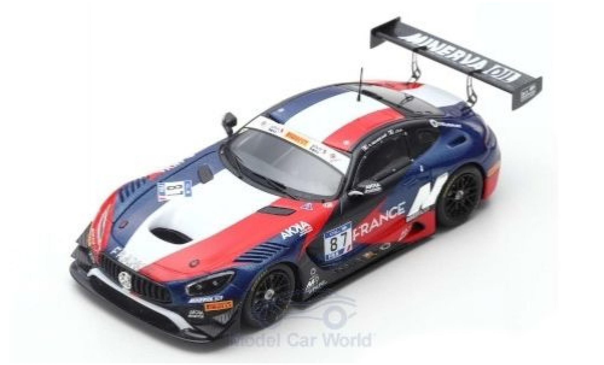 Mercedes AMG GT 1/43 Spark 3 No.87 AKKA-ASP Team FIA GT Nations Cup Bahrain 2018 Team France J-L.Beaubelique/J.Pla diecast model cars