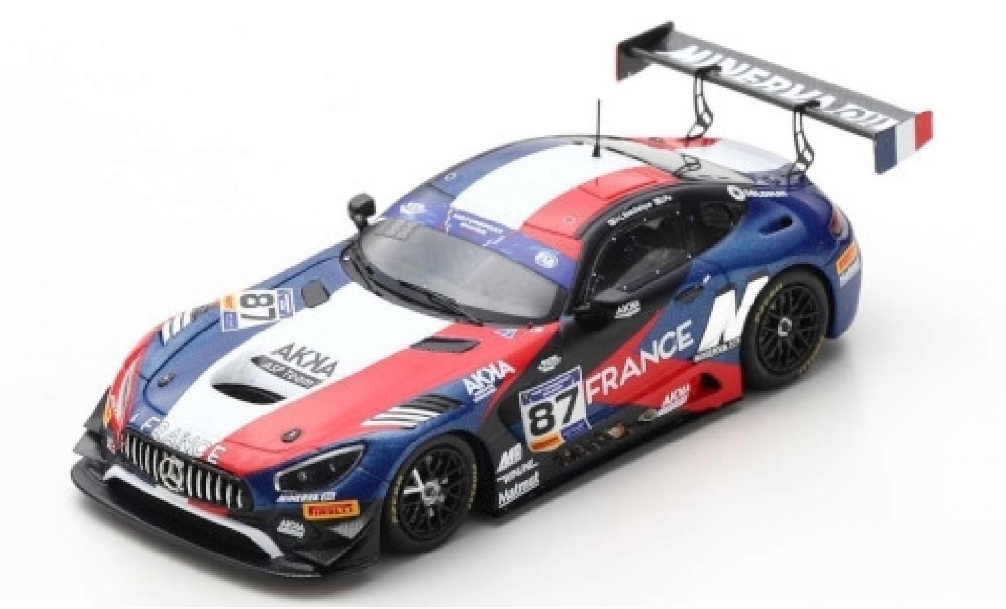 Mercedes AMG GT 1/43 Spark 3 No.87 ASP Team FIA Motorsport Games GT Cup Vallelunga 2019 Team France J-L.Beaubelique/J.Pla diecast model cars