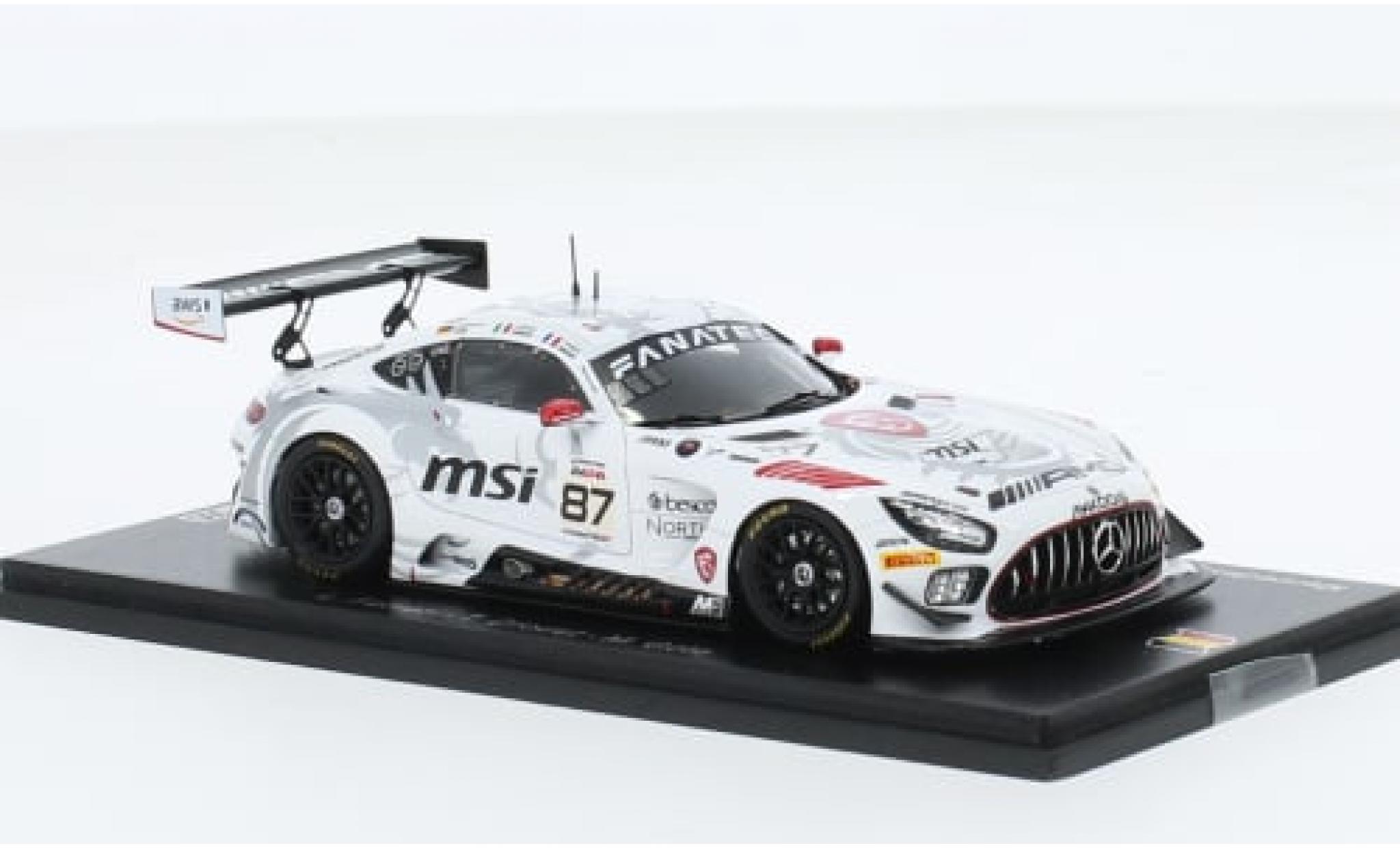 Mercedes AMG GT 1/43 Spark 3 No.87 AMG Team Akkodis ASP 24h Spa 2023 1:43 diecast model cars