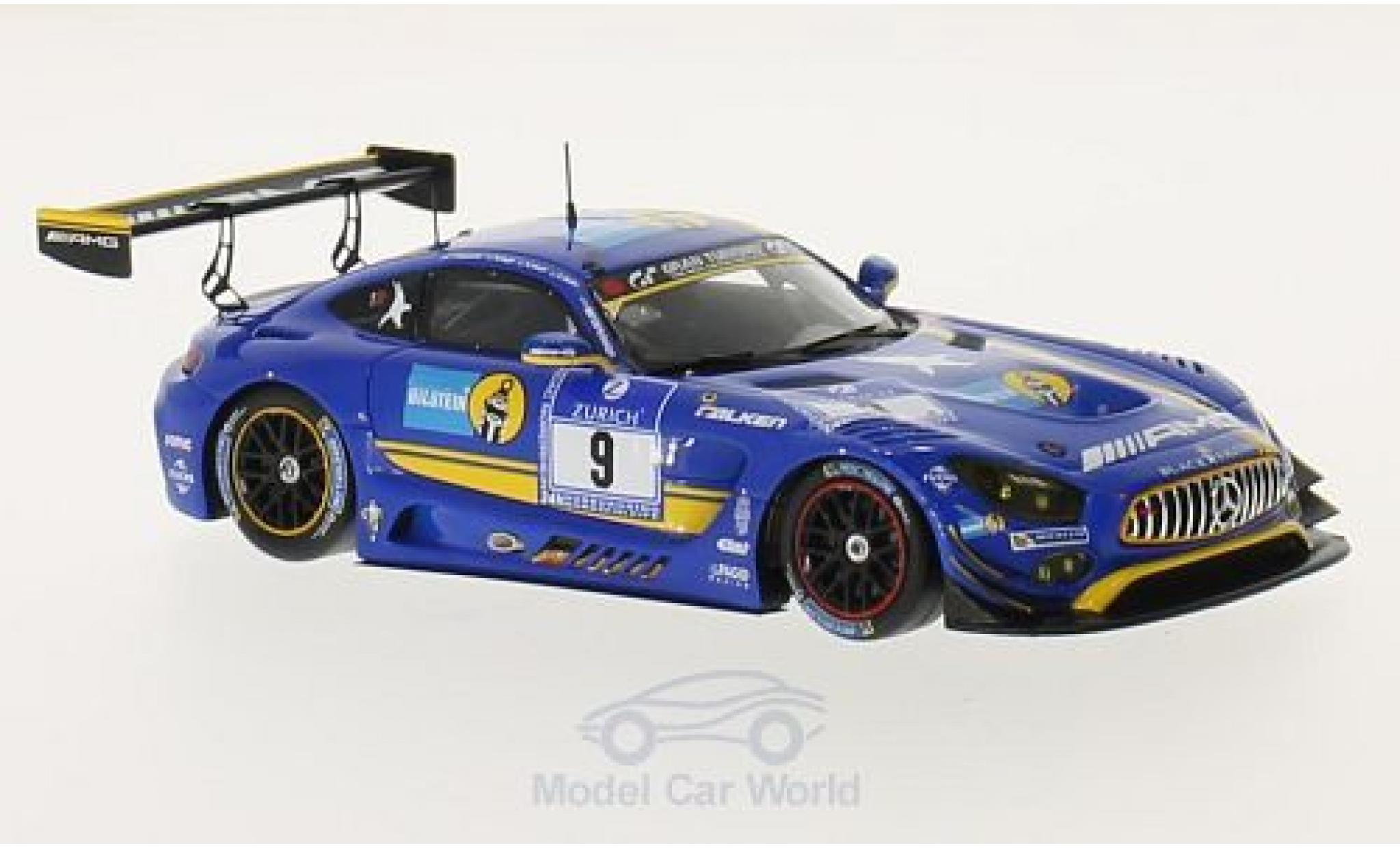 Mercedes AMG GT 1/43 Spark 3 No.9 AMG-Team Black Falcon Bilstein 24h N&uuml;rburgring 2016 H.Haupt/Y.Buurman/M.Engel/D.M&uuml;ller diecast model cars
