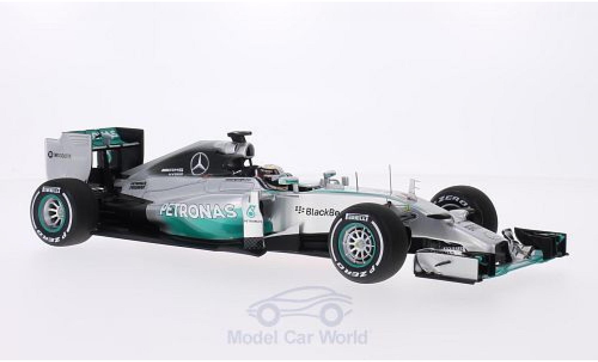 Mercedes F1 1/18 Spark W05 No.44 Petronas Formel 1 GP Gro&szlig;britannien 2014 inklusive Figur L.Hamilton ohne Vitrine diecast model cars