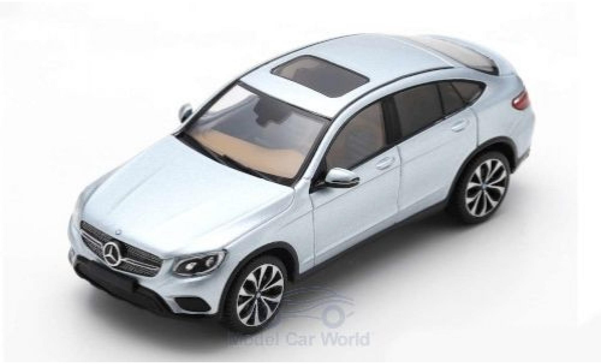 Mercedes Classe GLC 1/43 Spark GLC 300 4Matic Coupe grey 2016 diecast model cars