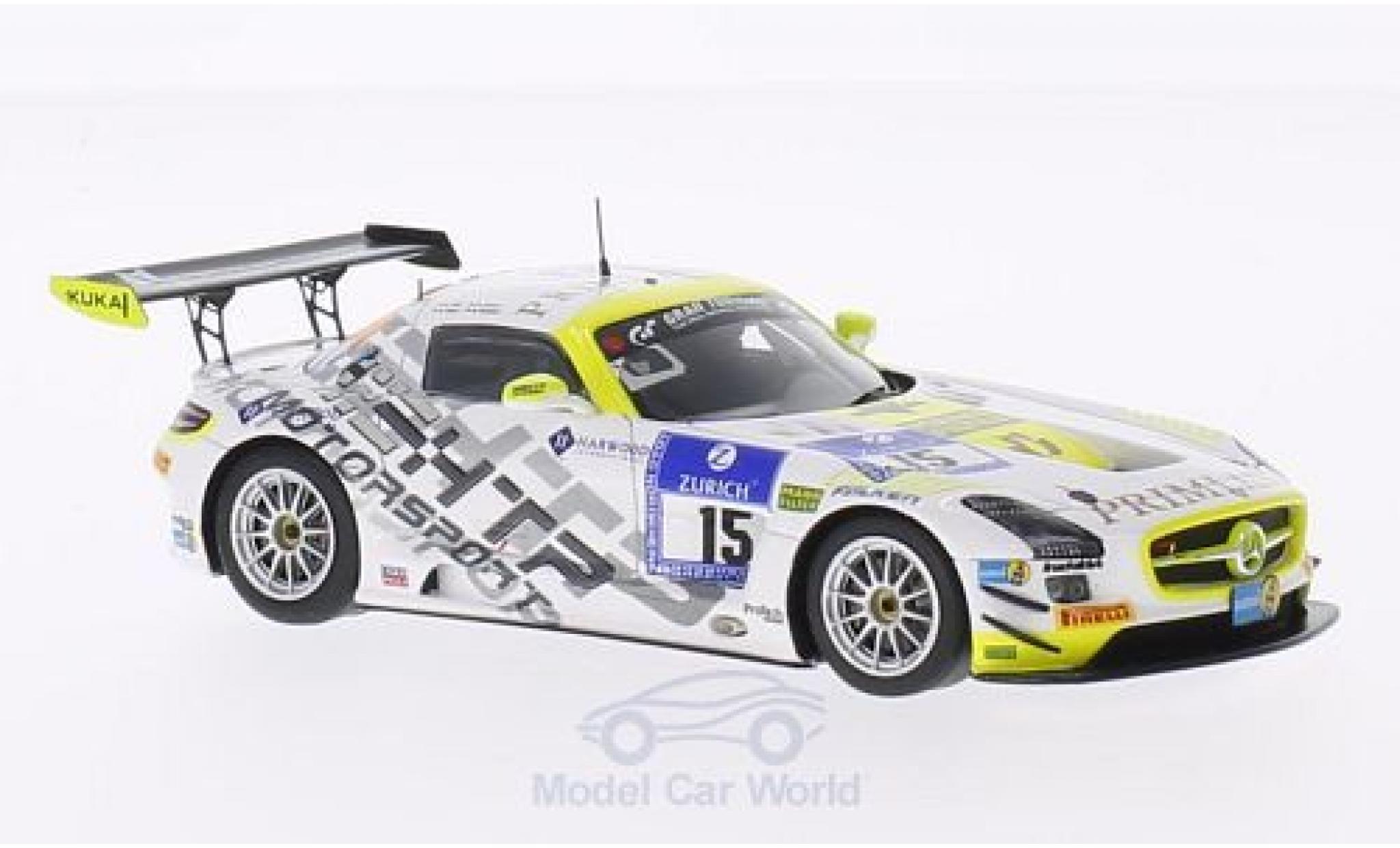 Mercedes SLS 1/43 Spark AMG GT3 No.15 HTP Motorsport GmbH 24h N&uuml;rburgring 2014 H.Primat/M.G&ouml;tz/K.Heyer/R.Rehfeld diecast model cars