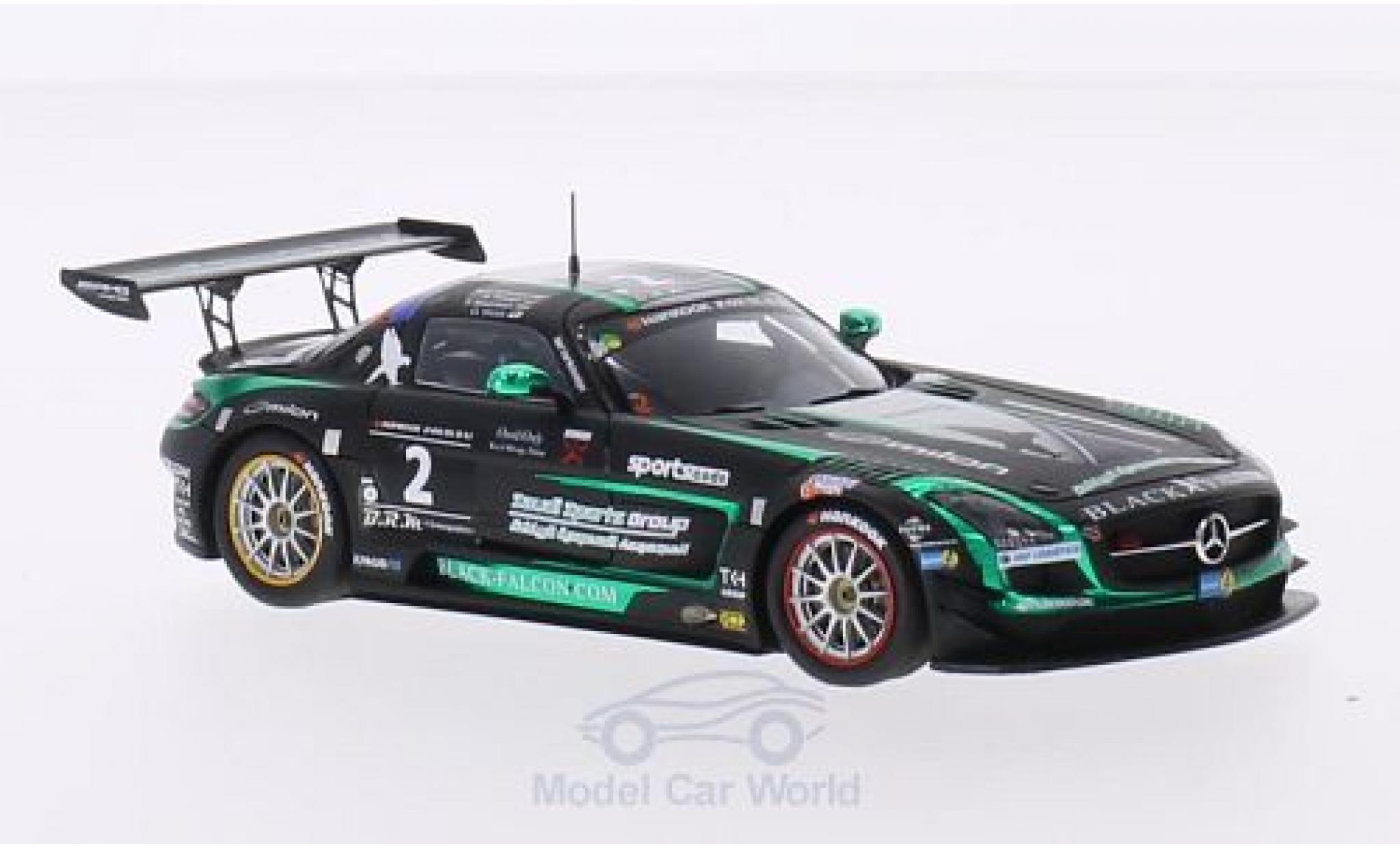 Mercedes SLS 1/43 Spark AMG GT3 No.2 Black Falcon Racing 24h Dubai 2015 A.Al Faisal/H.Haupt/Y.Buurman/O.Webb diecast model cars