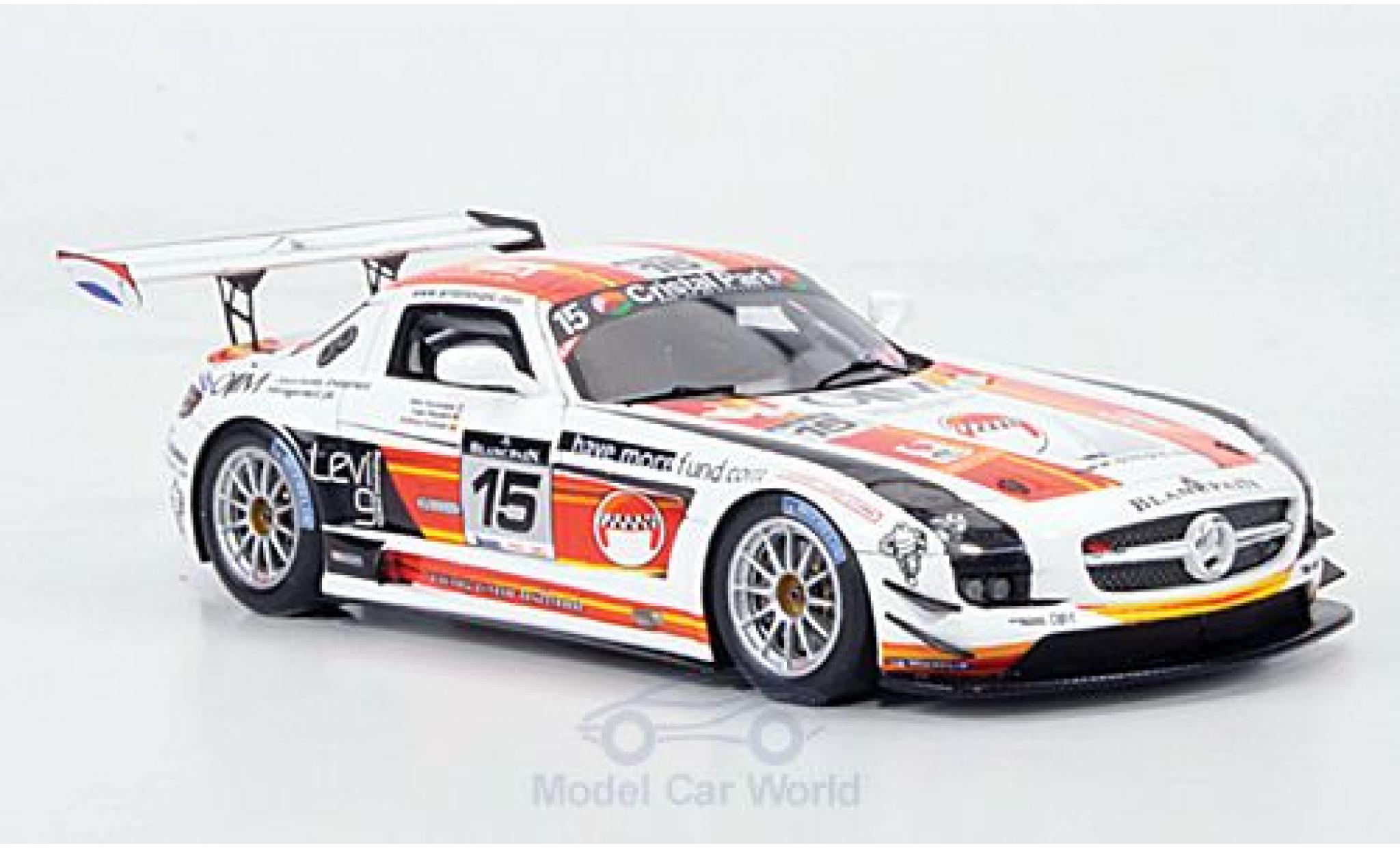 Mercedes SLS 1/43 Spark AMG No.15 OIM 24h Spa 2011 K.Wauters/A.Kumpen/M.Hezemans diecast model cars
